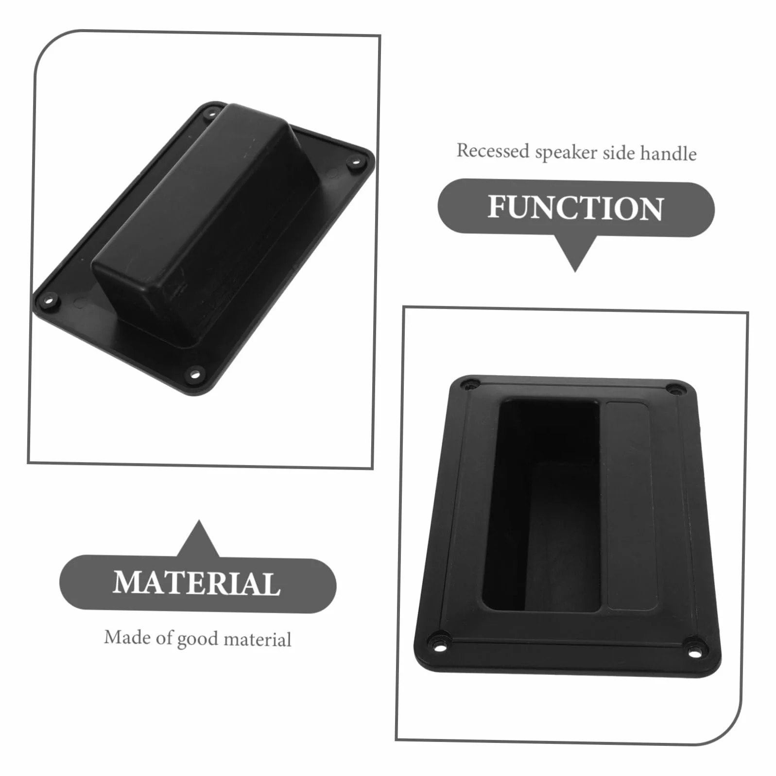 Gadpiparty 4pièces Poignées Latérales Encastrées Plastique pour Enceintes Audio Lot de Design Simple Et Pratique Accessoires De Remplacement pour Transport Sécurisé des Haut-parleurs De Scène