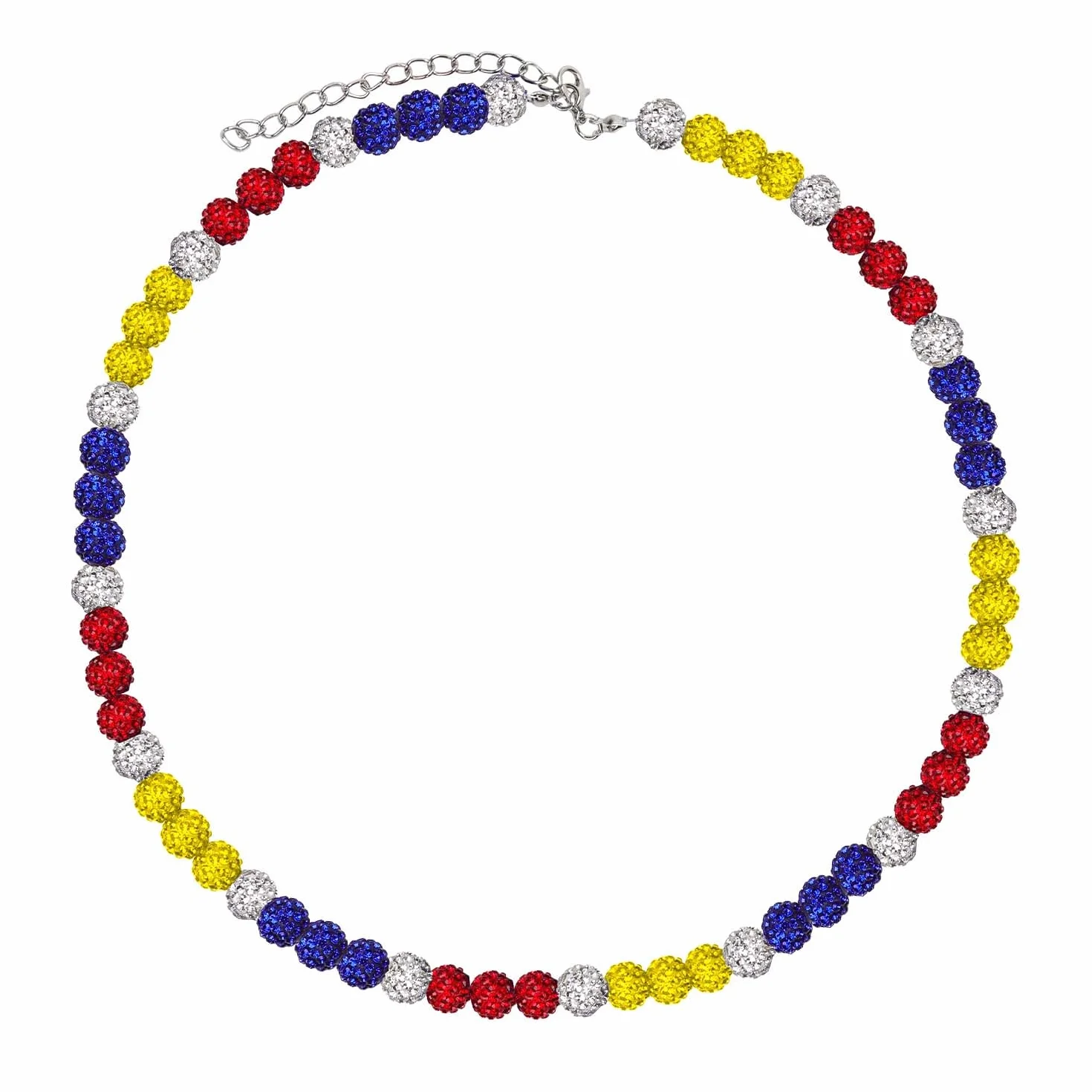 Collier de Baseball de Philadelphie Strass Scintillants Colliers Perles Inspirés Sport d'Athlète Bijoux pour Hommes Femmes 4 Couleurs
