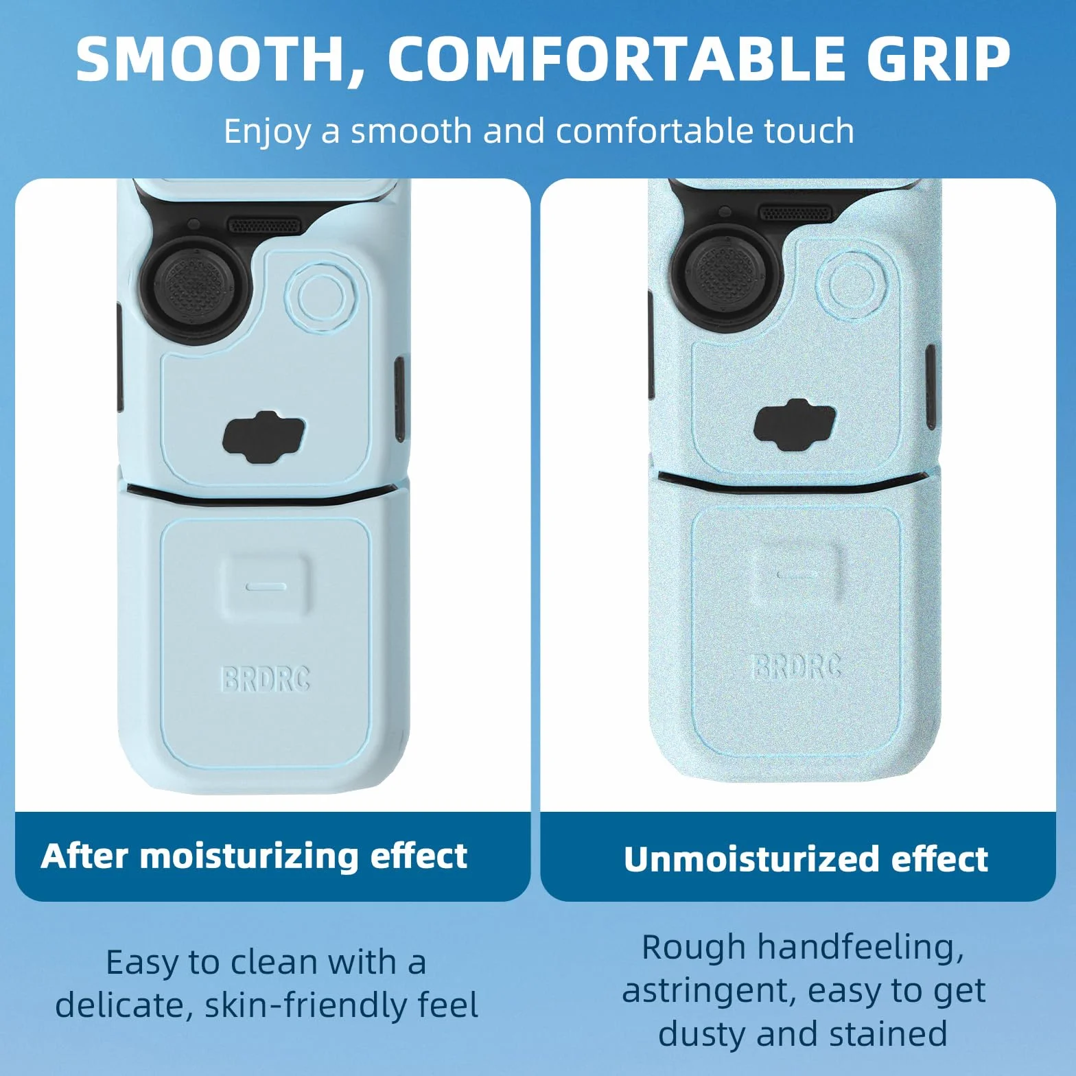 BRDRC Housse en silicone pour DJI OSMO Pocket 3, protecteur d'objectif, étui de protection