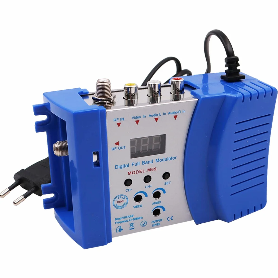 DollaTek Modulateur RF Convertisseur AV-RF AV-TV VHF UHF PAL/NTSC pour Récepteurs Satellite Caméras Vidéo CATV