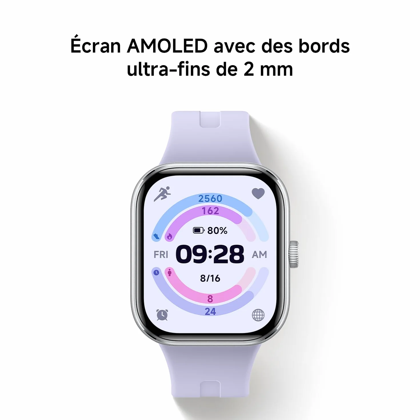 XIAOMI Redmi Watch 5-Montre Connectée, Suivi du Sport et Fitness, Ecran AMOLED 53mm, jusqu'à 24 Jours d'autonomie, 150+ Modes de Sport, Surveillance de la fréquence Cardiaque, Suivi du Sommeil, Noir