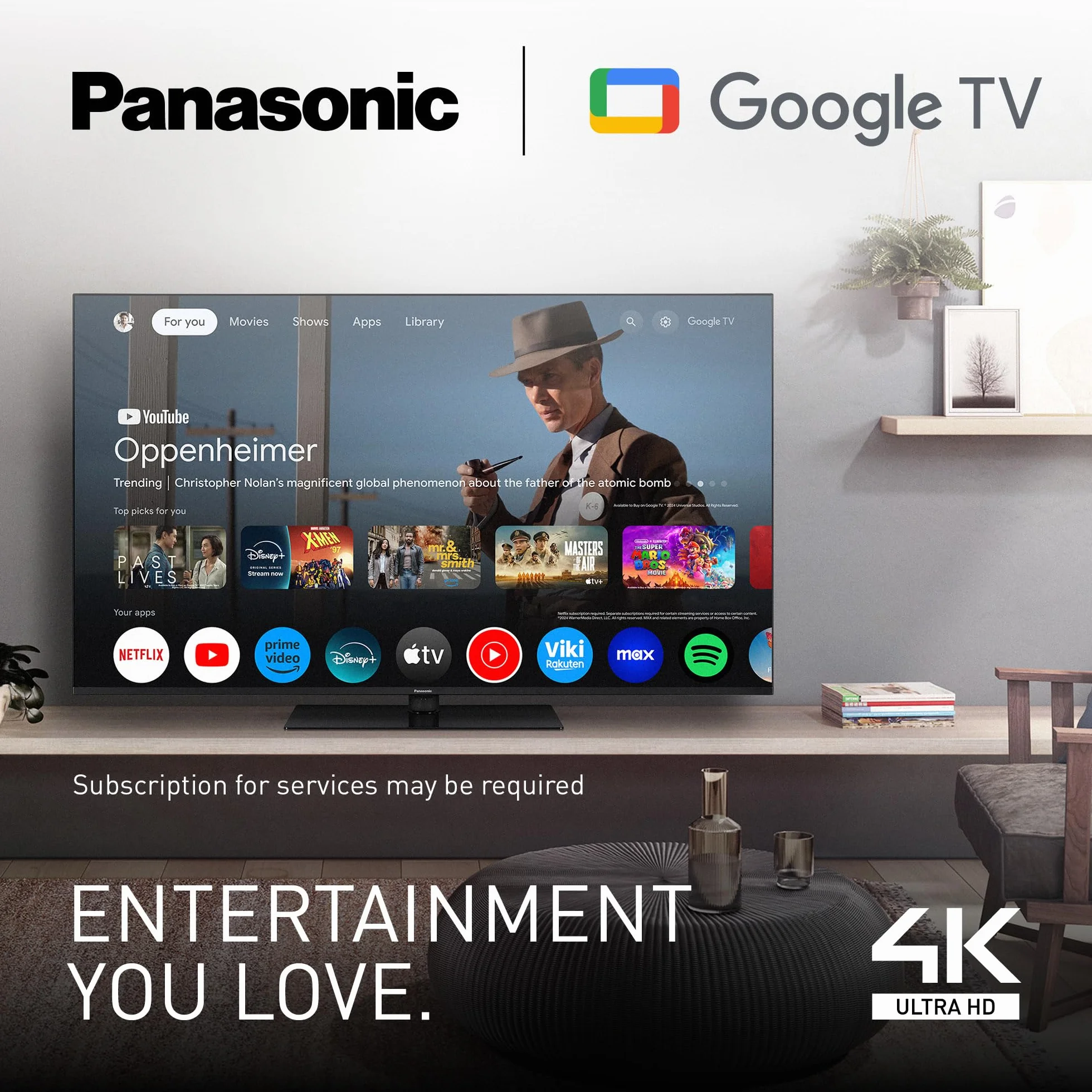 Panasonic TN-65W70AEZ Série W70 65 Pouces 4K Ultra HD LED Smart TV 2024 Assistant Google Chromecast Dolby Vision Atmos Mode Jeux Bluetooth
