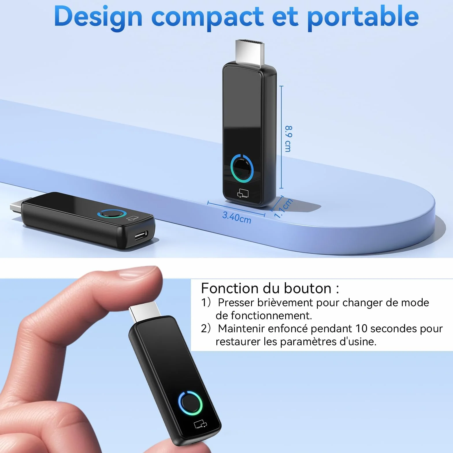 4K Bezprzewodowy Dongle HDMI, Airplay, Miracast, DLNA, Google Casting, 5GHz WiFi
