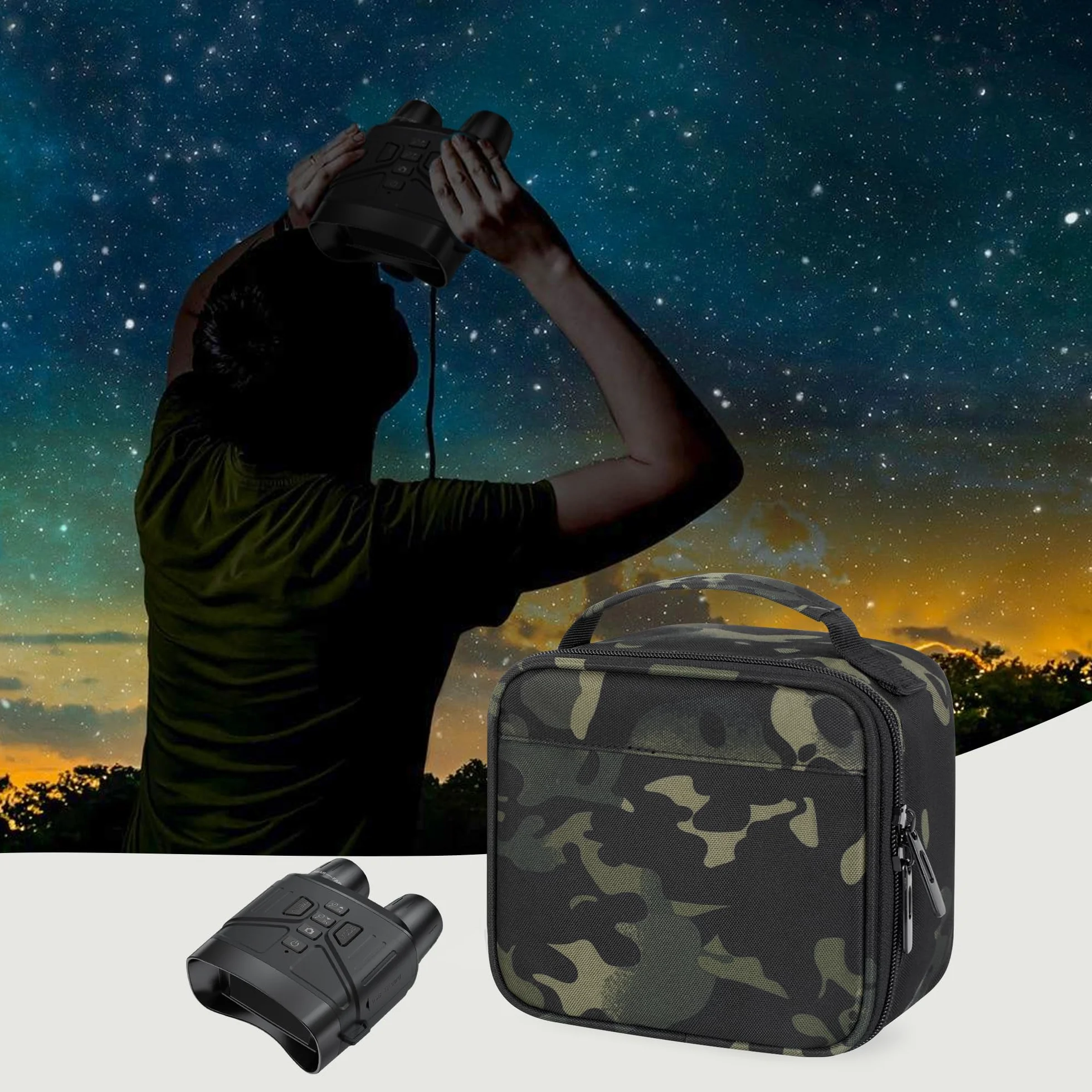 CURMIO Sacoche pour Vision Nocturne, Sac de Rangement pour Jumelles et Accessoires