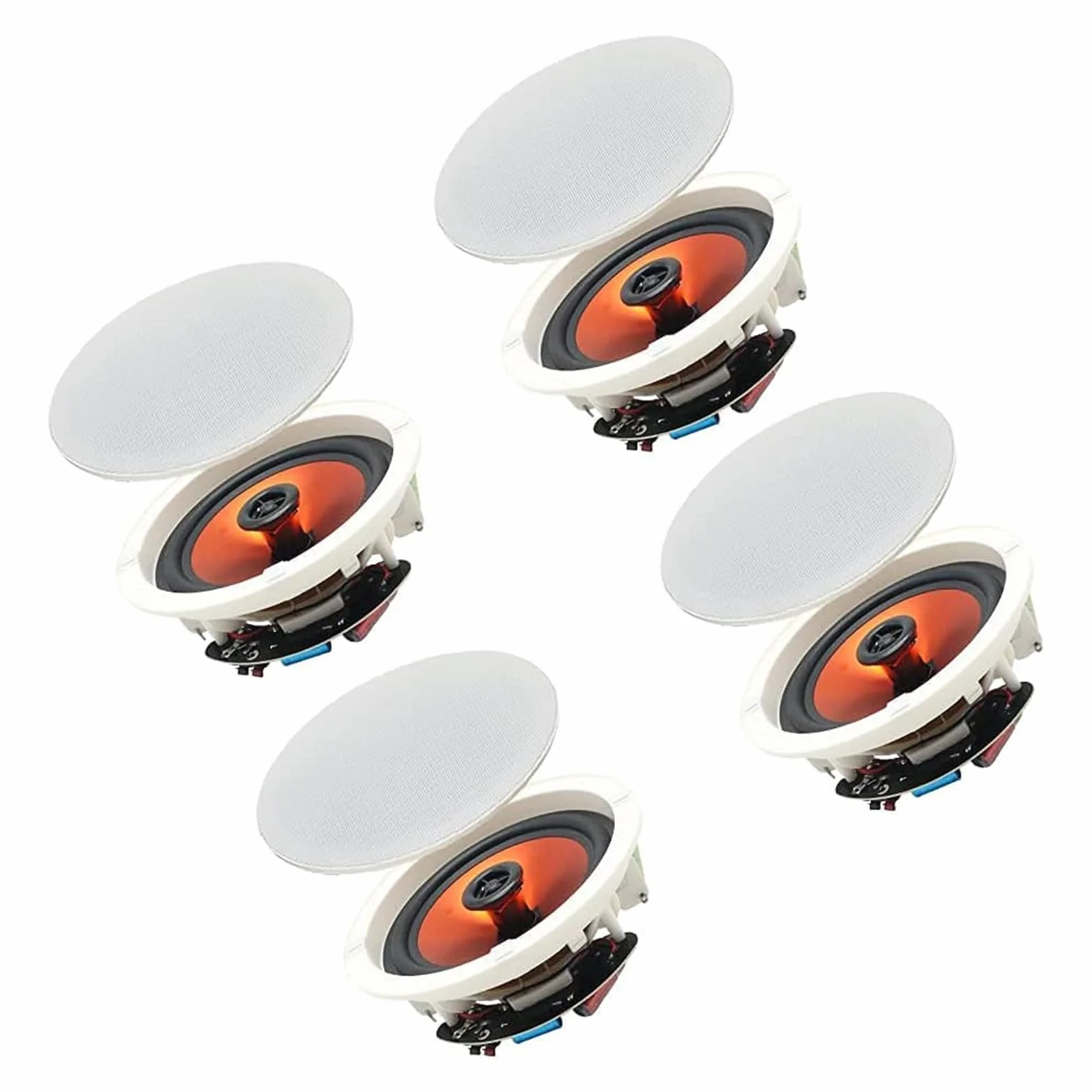 Herdio Enceintes Plafond Bluetooth 600 Watts 6,5 Pouces 4 Haut-parleurs