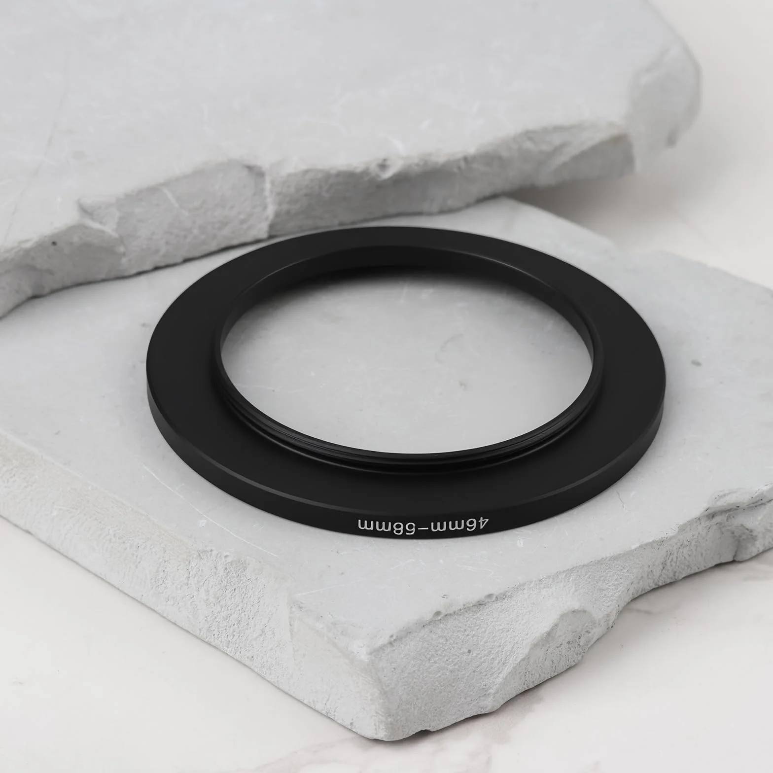 Lot de 2 bagues d'adaptation Step Up en alliage d'aluminium 46 mm à 58 mm Filetage 0,75 mm pour filtre d'appareil photo