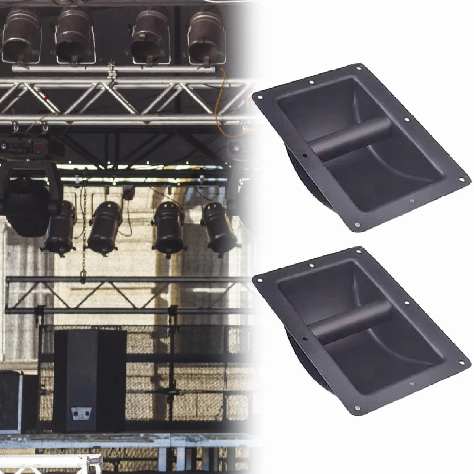 predolo Ensemble de 2 Poignées pour Haut-Parleurs Encastrés, Poignée de Haut-Parleur Audio Encastrée, Accessoires de Transport, pour Transporter Vos Enceintes Toute Confiance, S
