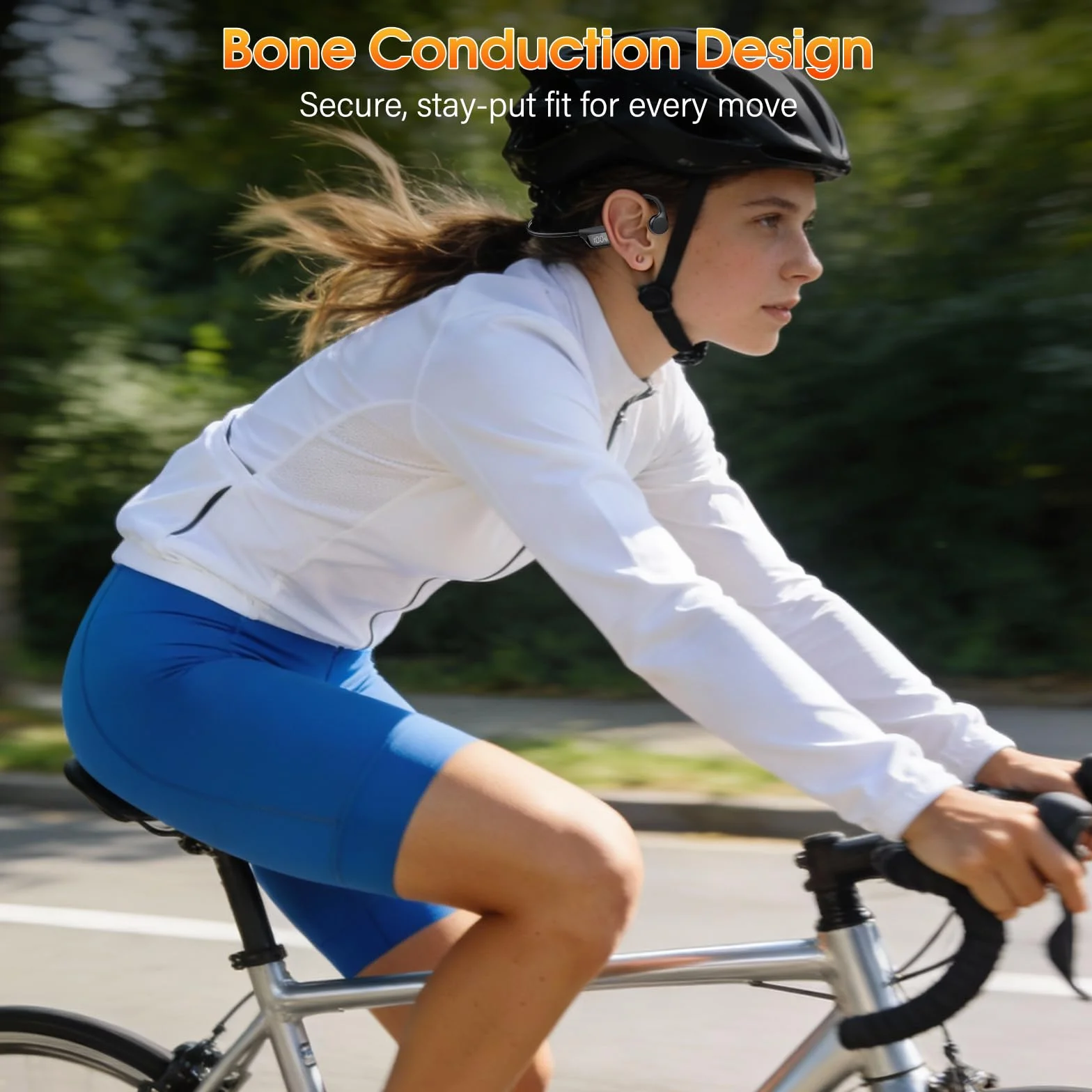 Casque Conduction Osseuse Bluetooth 6.0, IPX7 Écouteurs à Conduction Osseuse avec Micro, Écran LED, 12H Ecouteurs sans Fil Sport pour Course à Pied, Sport, Cyclisme, Fitness