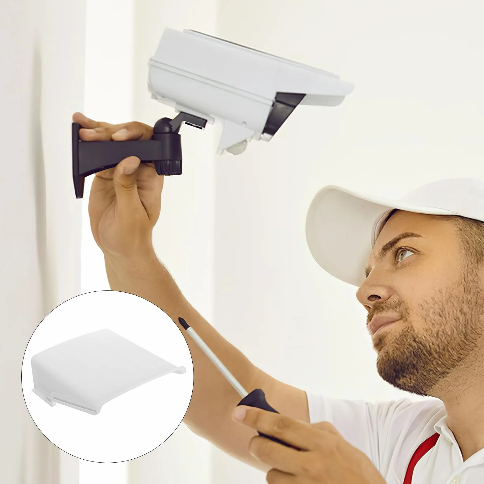 Angoily Universel - Protection Contre la Pluie - Housse de Protection pour caméra de - Protection supérieure de la caméra - Protection d'écran - Couvercle de Sonnette de Porte pour Soleil Pluie