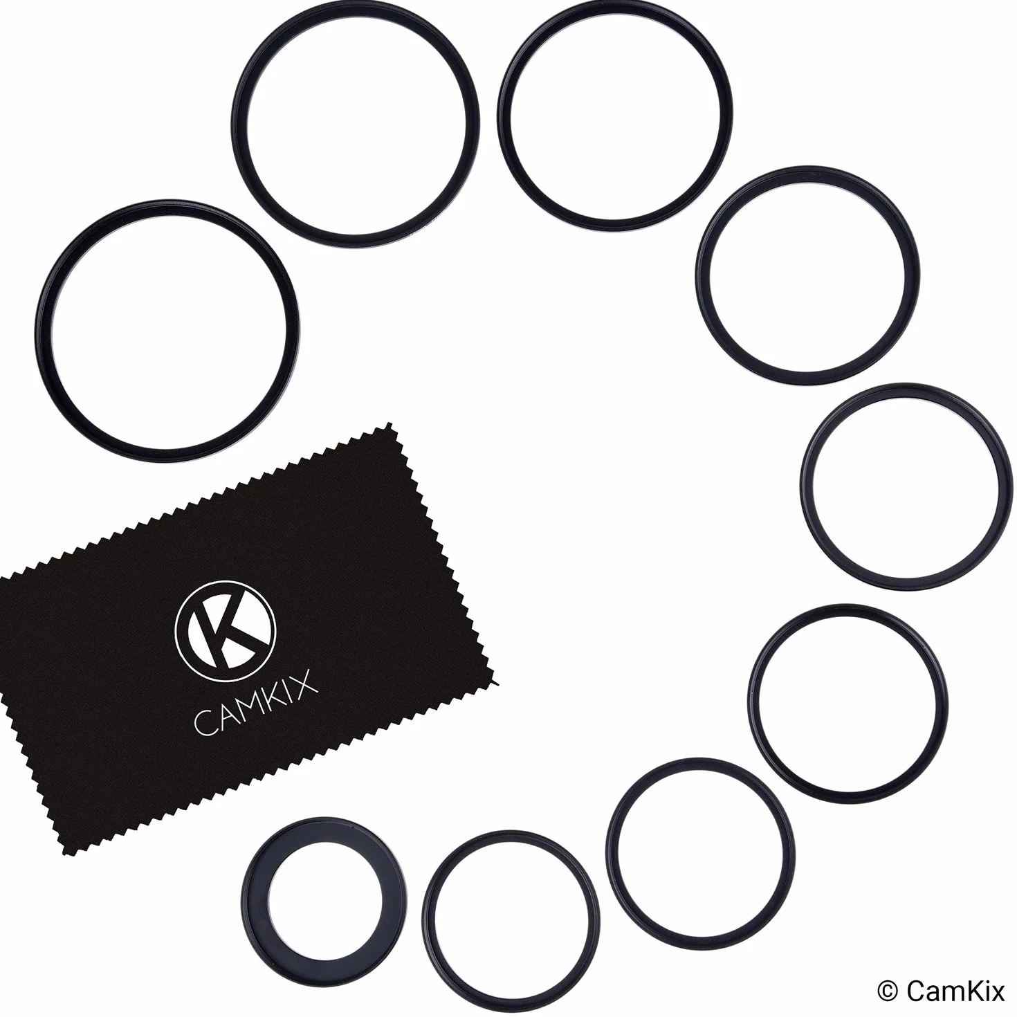 Step Up Bagues adaptatrices pour filtres d’objectifs - Ensemble de 9 pièces