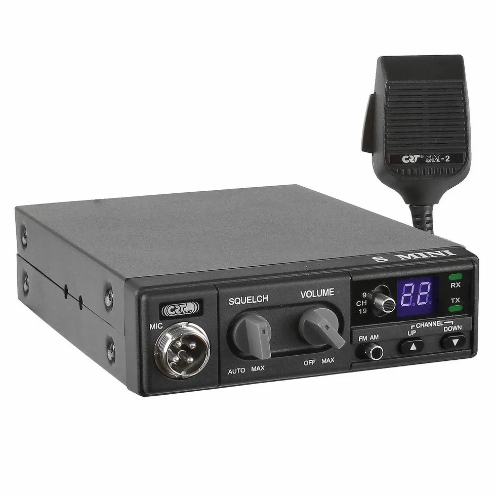 Radio CB CRT S Mini 2, 4W, 12V, AM-FM, ASQ, Gain RF