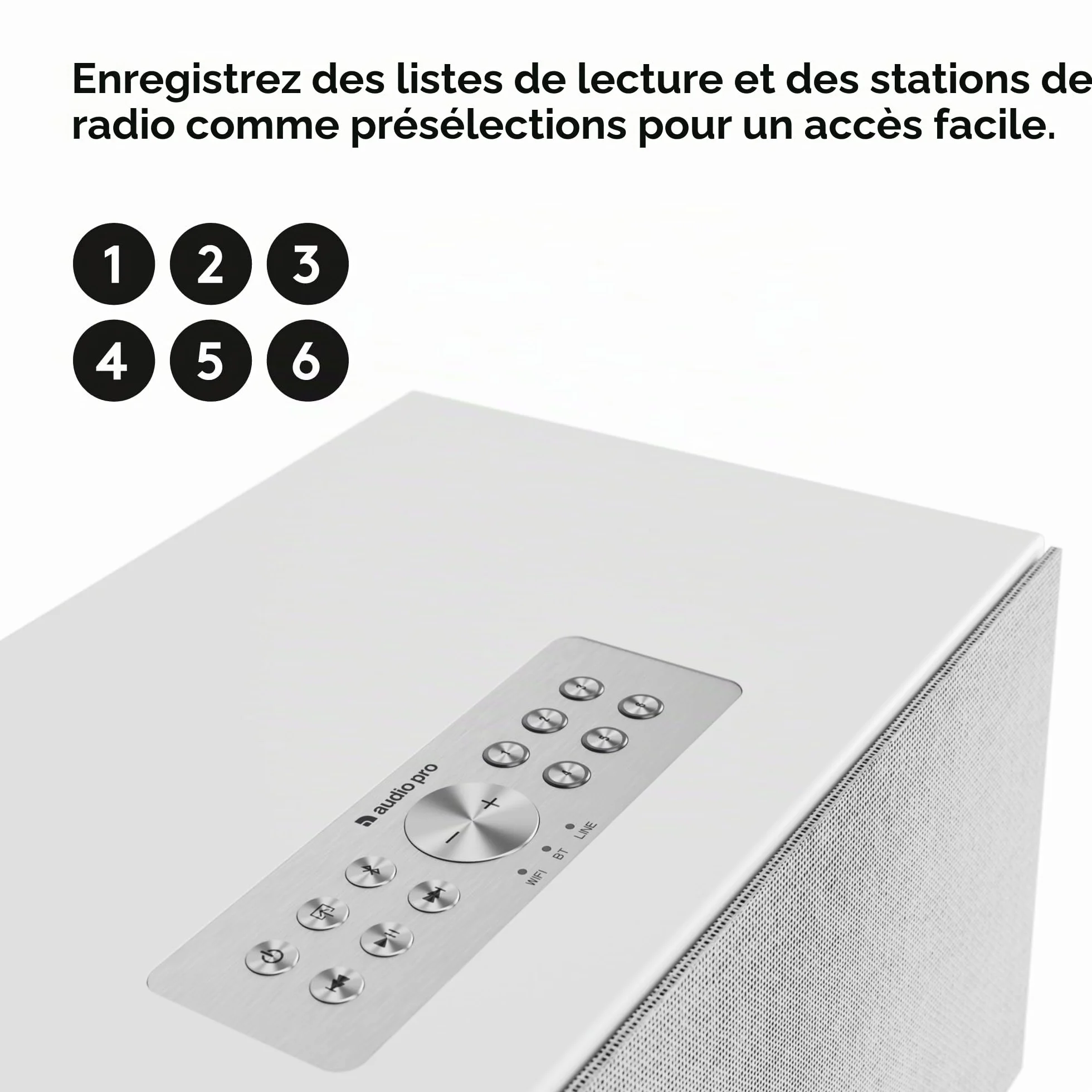 Audio Pro C10 MkII - Enceinte Portable Multiroom avec Bluetooth - Smart Speaker sans Fil avec Contrôle par Application & Spotify, AirPlay & Chromecast - Blanc