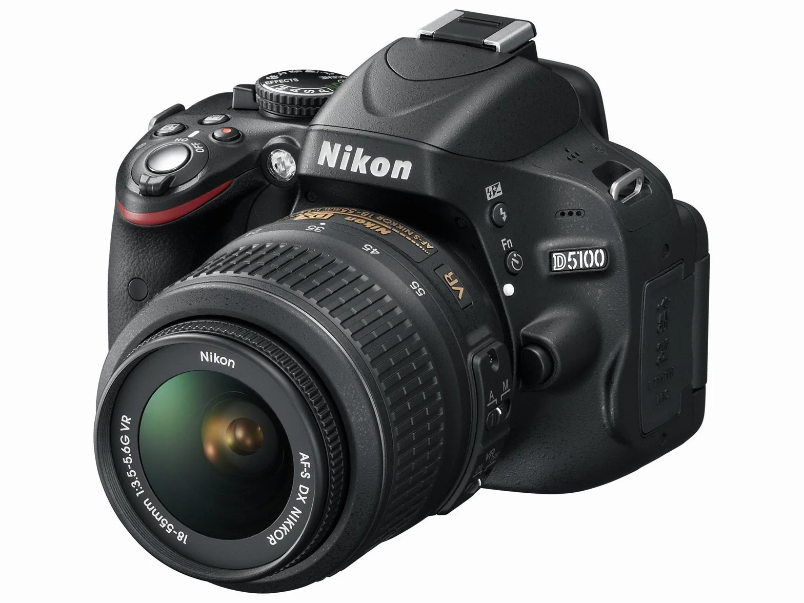 Nikon D5100 Appareil photo numérique Reflex 16.2 Kit Objectif VR 18-55 mm Noir (Reconditionné)