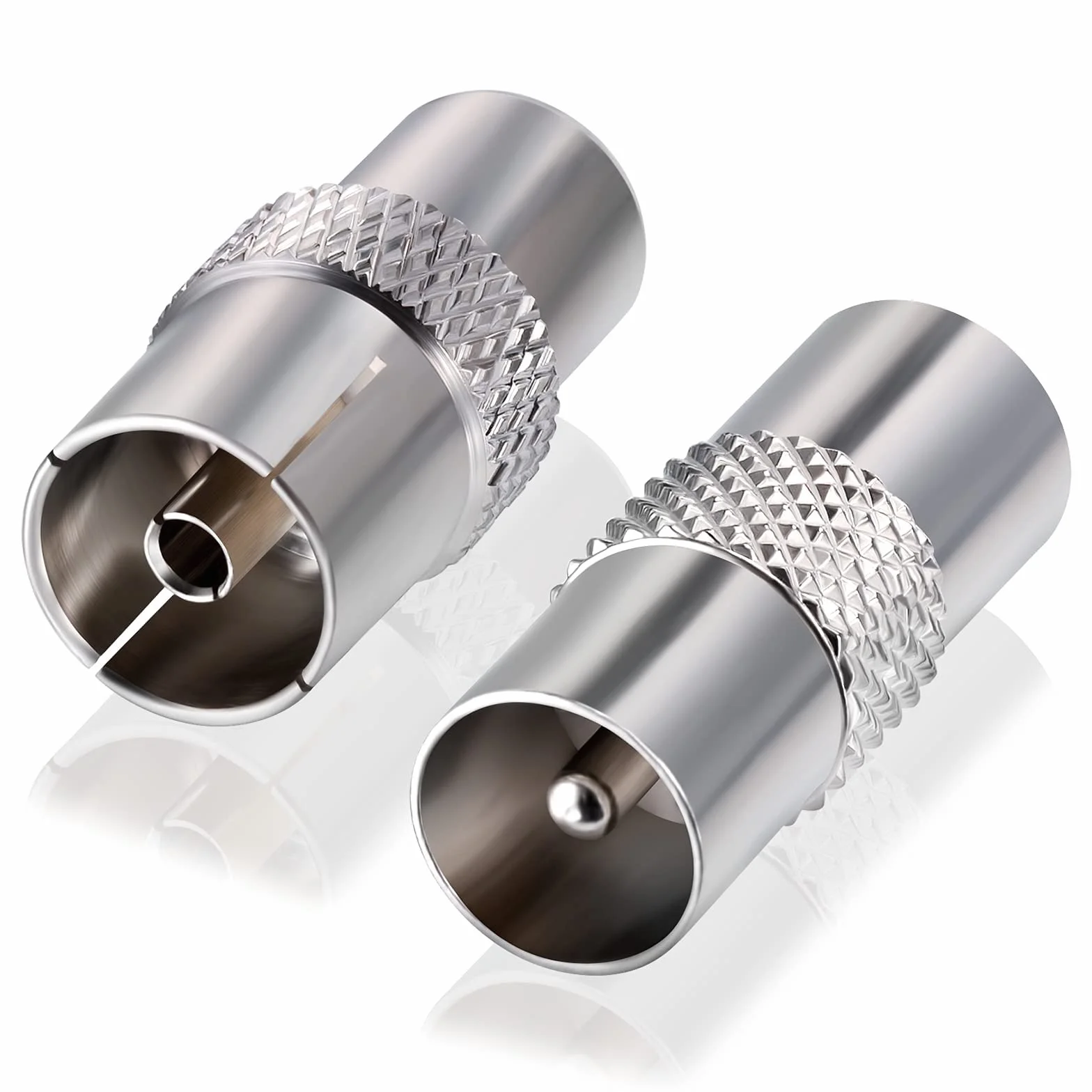 Bingfu Adaptateur Antenne TV Mâle et TV Mâle à Femelle Câble Coaxial Connecteur RF 75 ohm pour Système Audio Radio FM