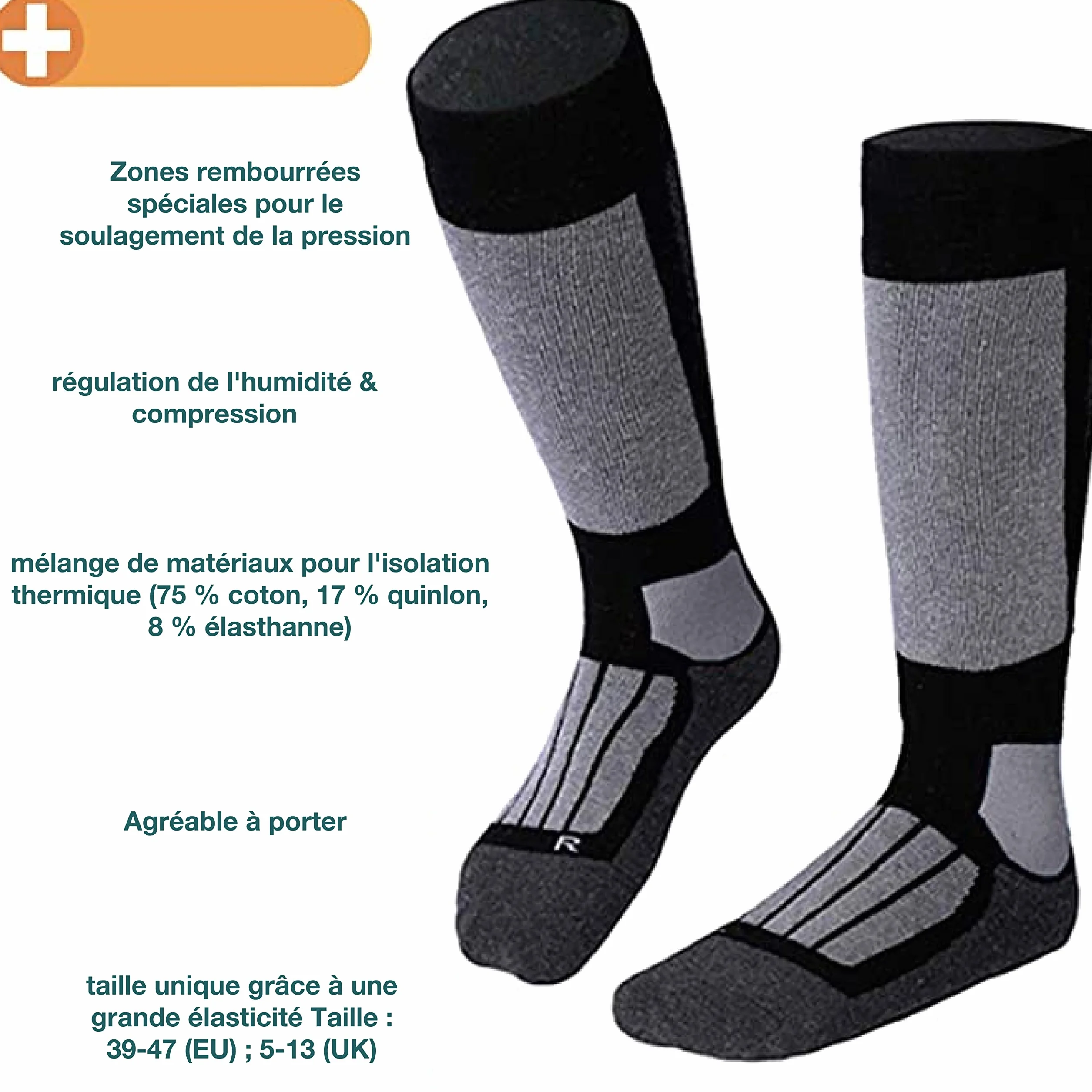 Cuissardes Néoprène Imperméables Waders Pêche Homme +1 Paire Chaussettes Thermiques
