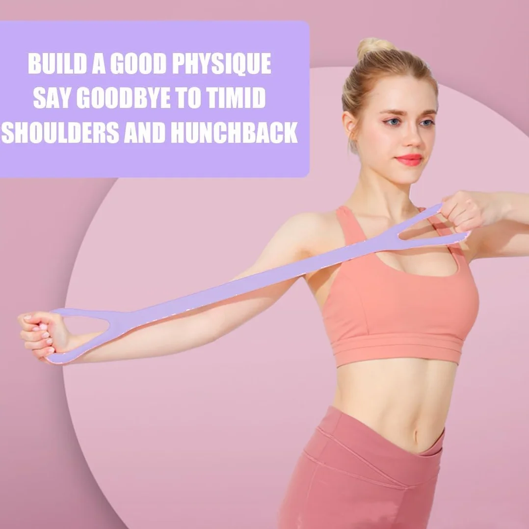 Bande de résistance élastique pour exercices d'étirement dos, bras, épaules, yoga, pilates