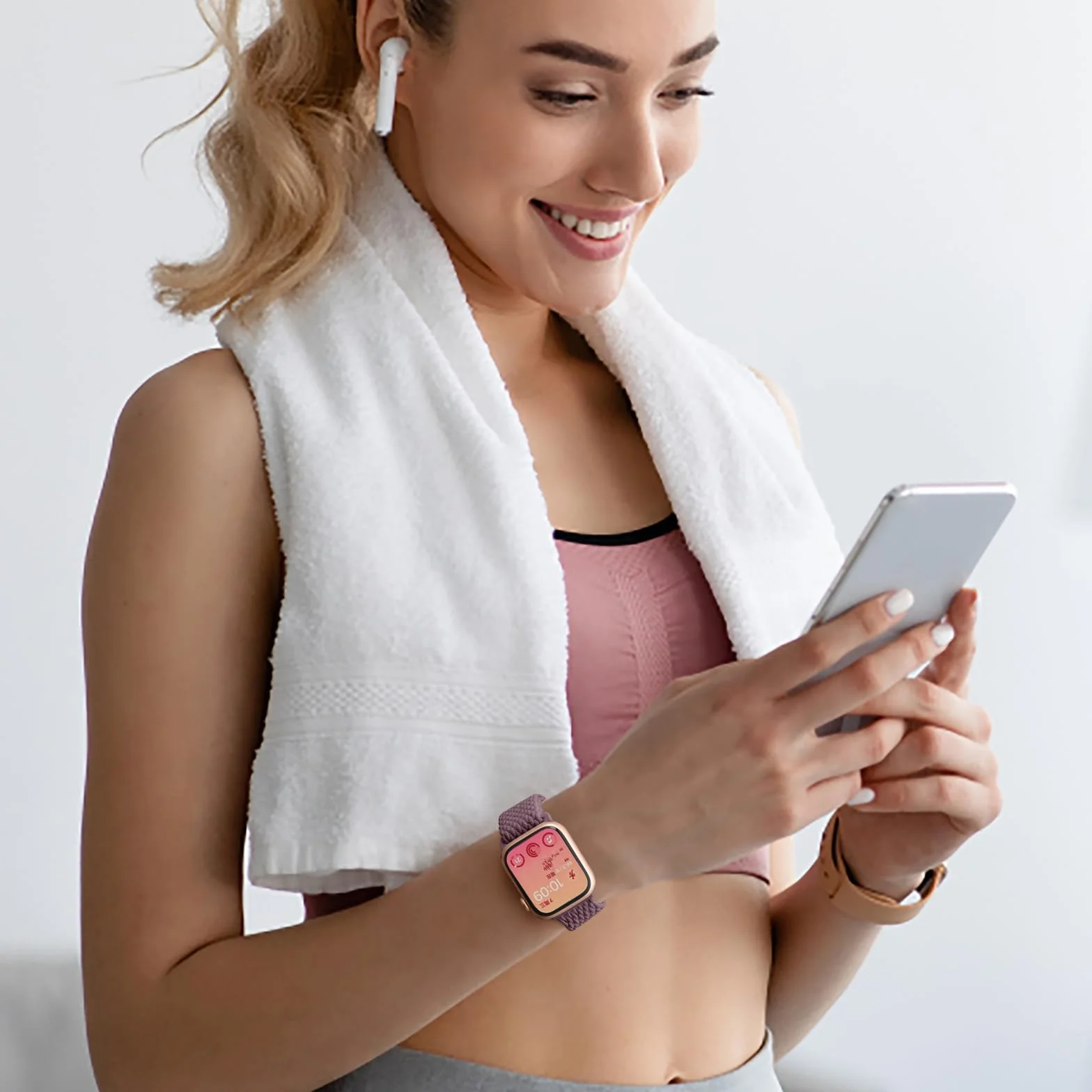 Mastten 4 Pack Bracelets Compatible avec Bracelet Apple Watch 40mm 41mm 38mm 42mm pour Femmes Hommes, Bracelet Sport en Nylon Tressé pour iWatch SE2 SE 11 10 9 8 7 6 5 4 3 2 1 Ultra
