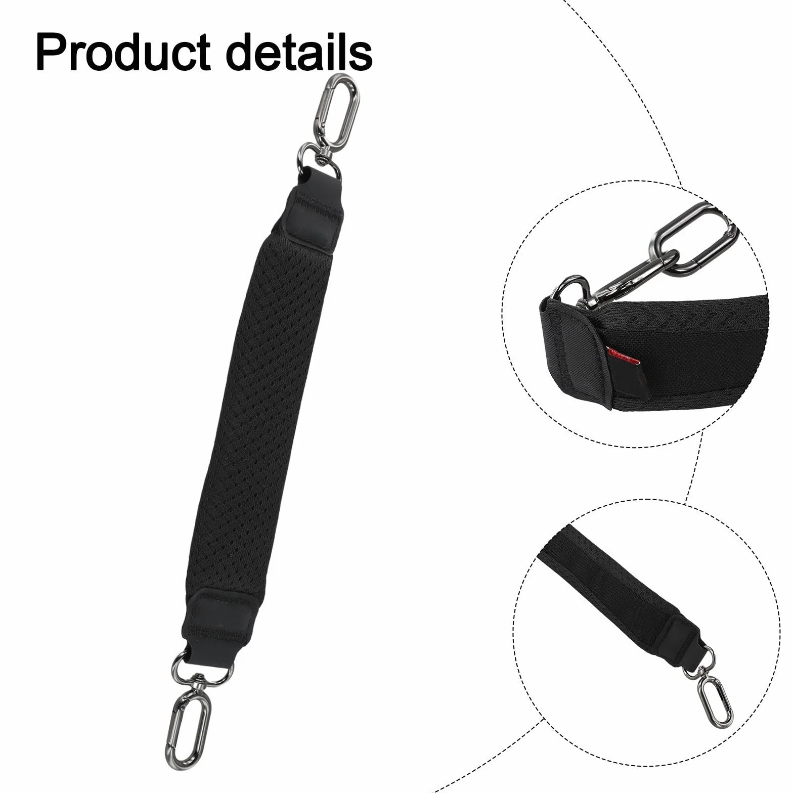 Sangle de haut-parleur amovible antidérapante en nylon robuste pour JBL Xtreme 2/3/4, noir, 20 x 4 x 1,5 cm, accessoire de transport extérieur