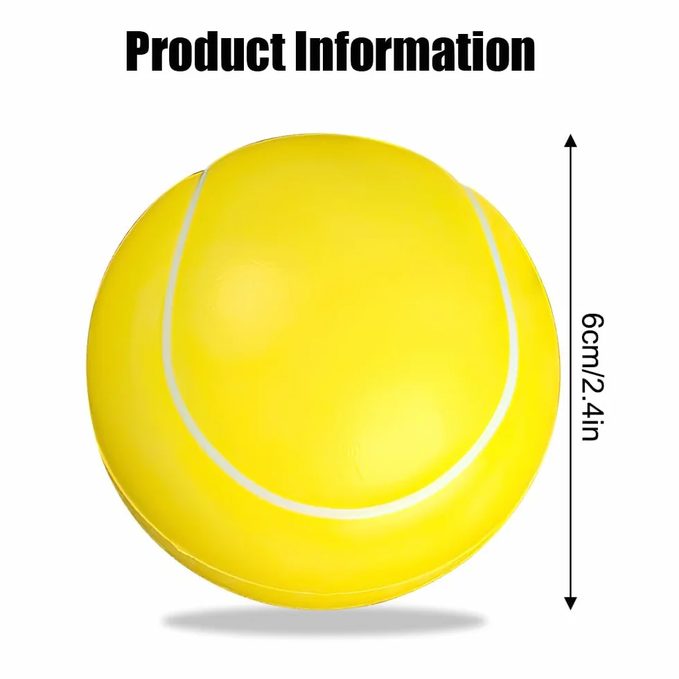 Lot de 12 balles de tennis en mousse souple 6 cm pour enfants adultes