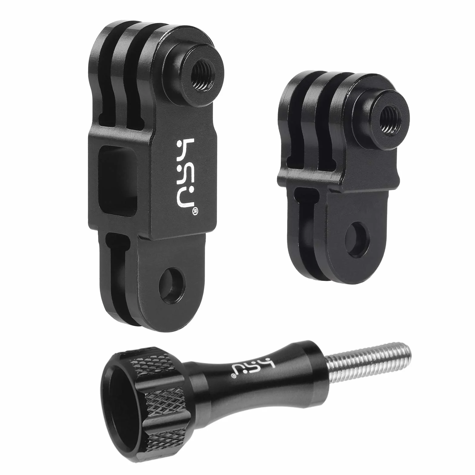HSU Bras d'Extension GoPro, Support d'Extension Ajustable en Alliage d'Aluminium pour Les Caméras d'action Hero 12/11/10/9/8/7/6/5/4/3