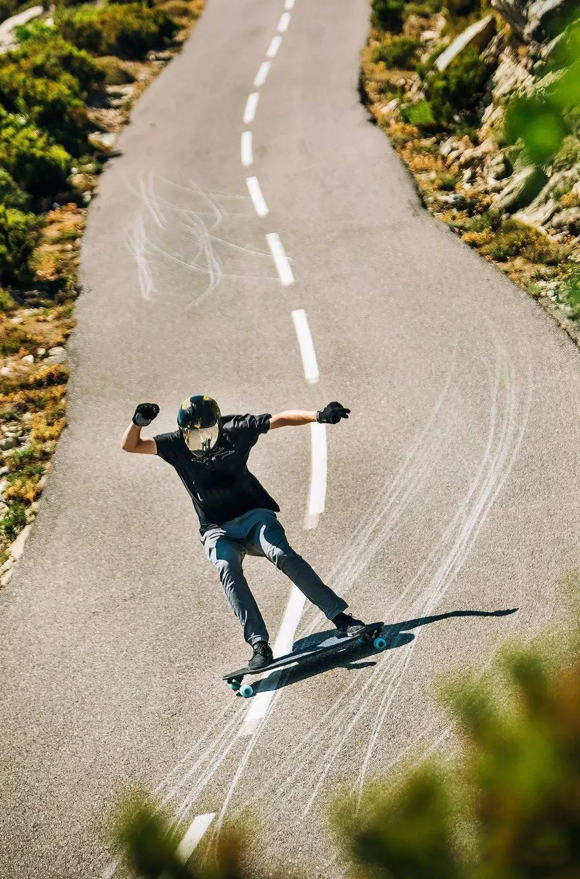 TangDao Mini Longboard 80cm Croiseur Bois d'érable 8 Plis Roulement ABEC-7