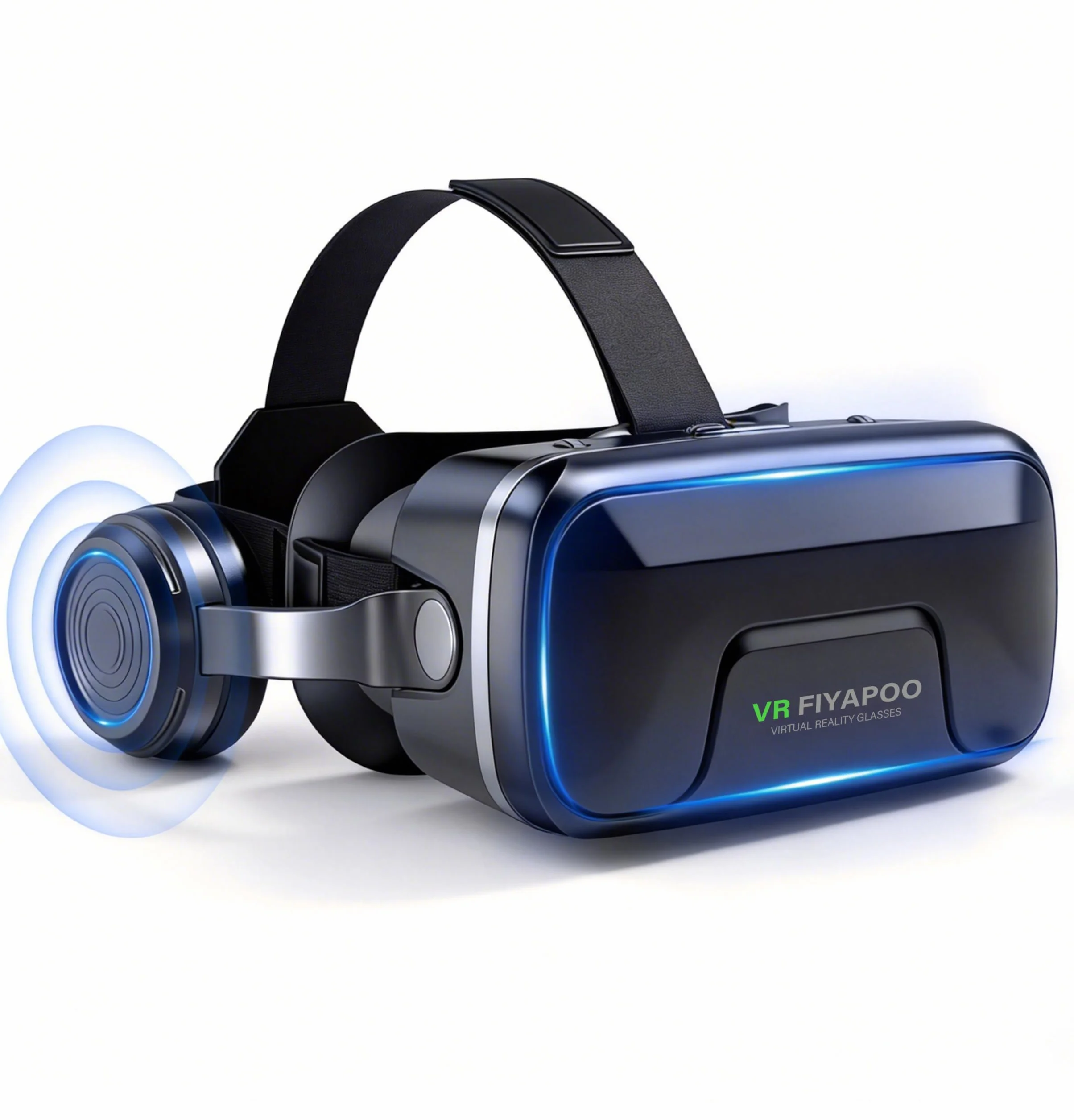 Casque VR HD Lunettes 3D avec Écouteurs Hi-FI Intégrés, Réalité Virtuelle pour Téléphone, pour Films et Jeux, avec Smartphones Android et iPhone (4,7 à 7,2 Pouces), Cadeau Parfait pour Noël