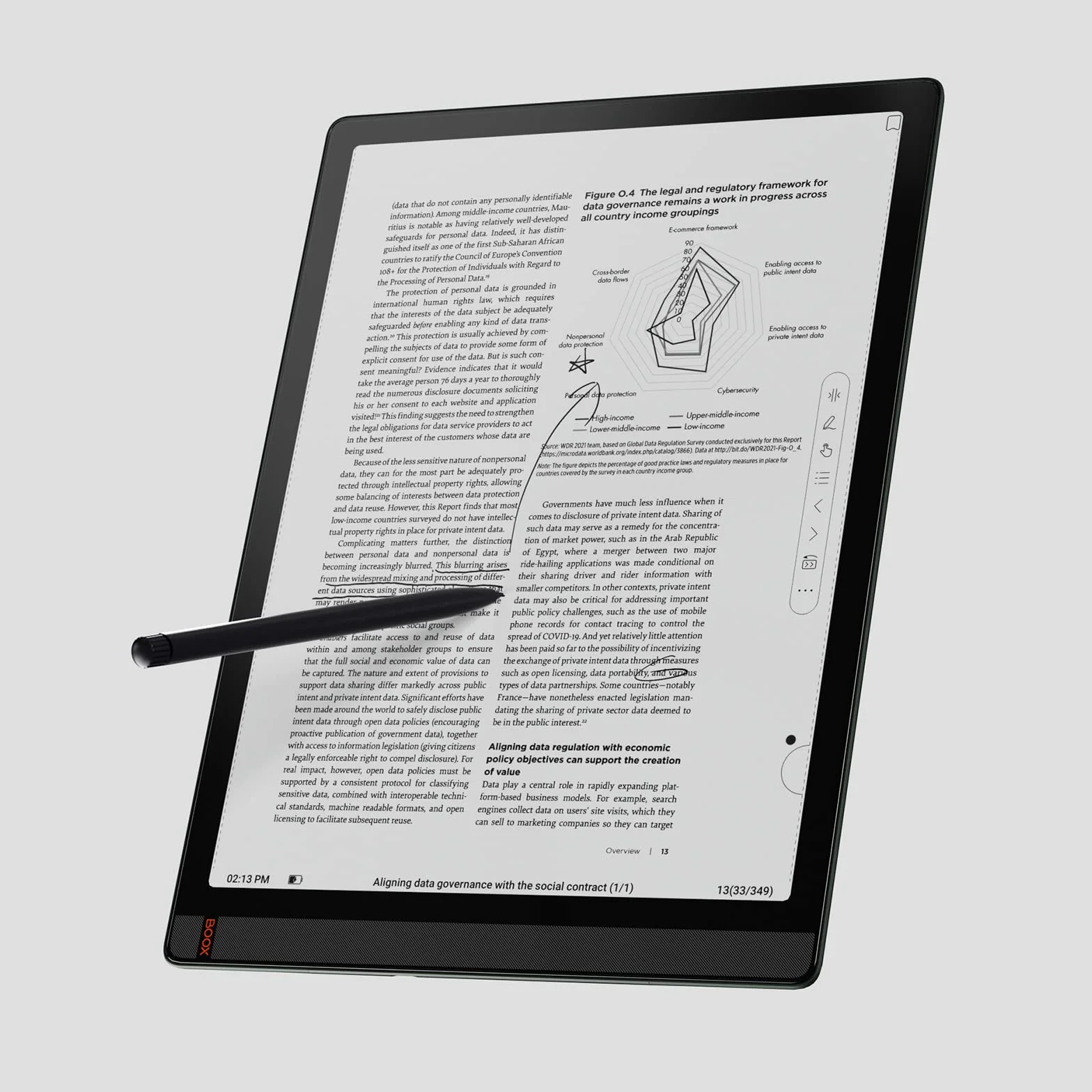 BOOX Pen2 Pro Stylet magnétique Eraiser pour BOOX Tablette