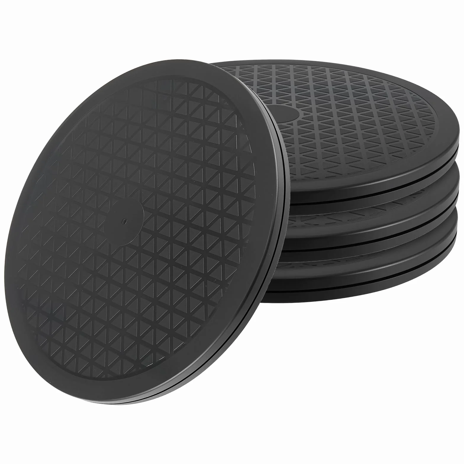 Plateau Tournant Lot de 4-25 cm Diamètre - Roulement à Billes en Acier - Rotation 360° - pour TV, Cuisine, Pâtisserie, Scrabble - Charge Max 25 kg
