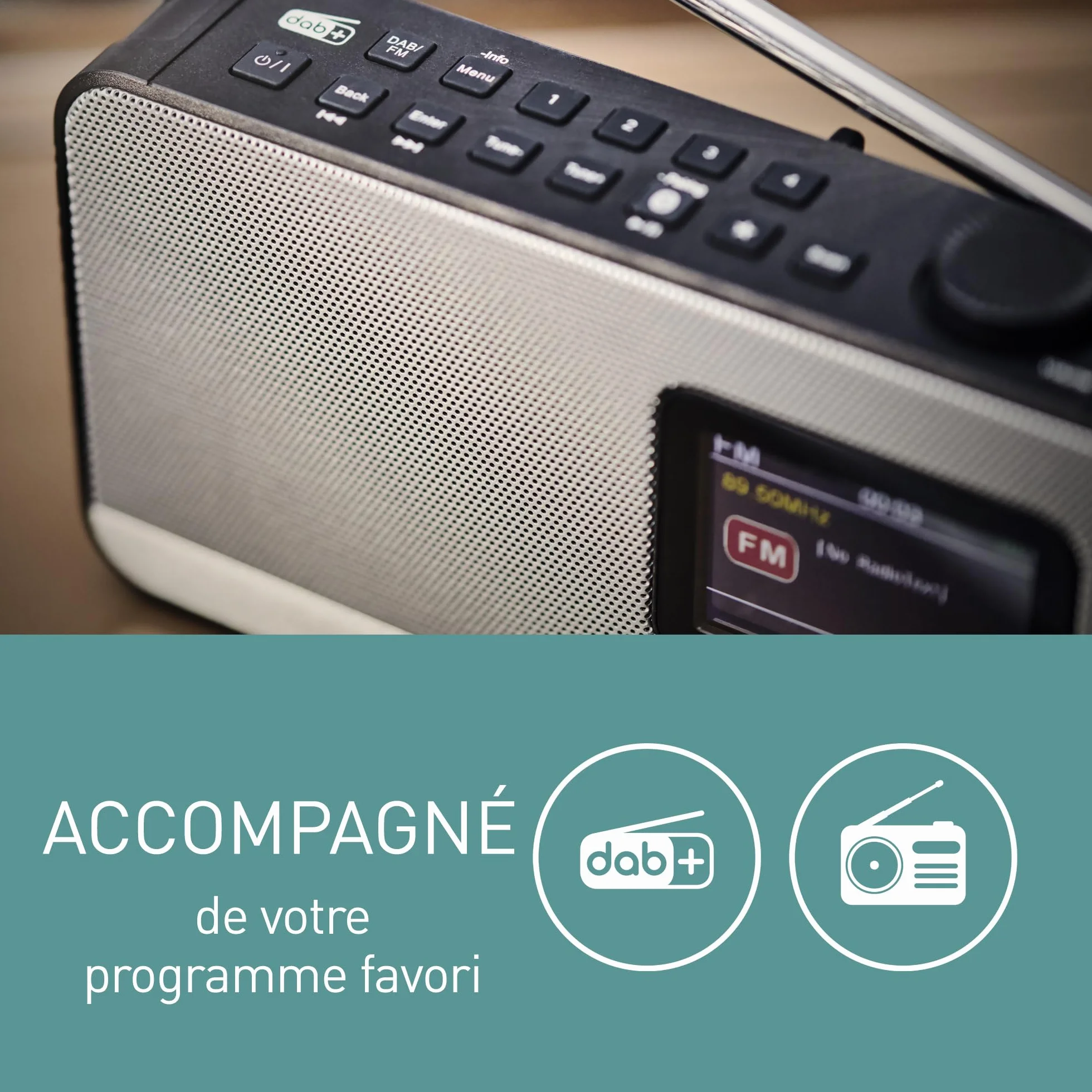 Panasonic RF-D15EG-K, Radio Numérique Portable Dab+/FM, Bluetooth, Écran LCD TFT 2,4", Haut-Parleur 3W 5cm, 4 Boutons de Présélection, Alimentation Piles et Secteur, Veille, Alarme, Horloge, Noir.