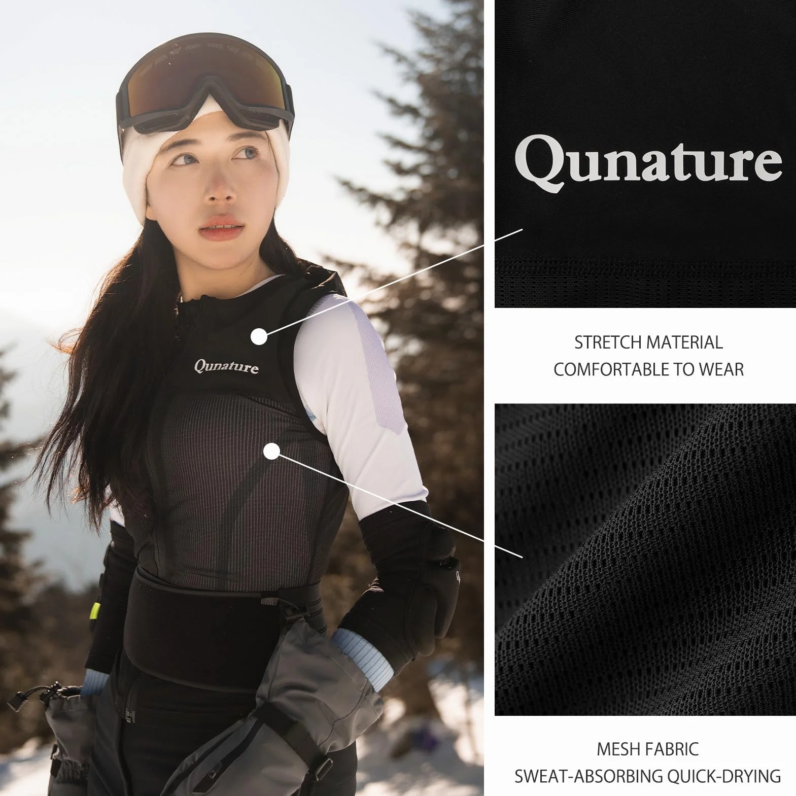 Gilet de Protection Dos Unisexe CE1 Anti-Chute Ski Snowboard VTT Moto