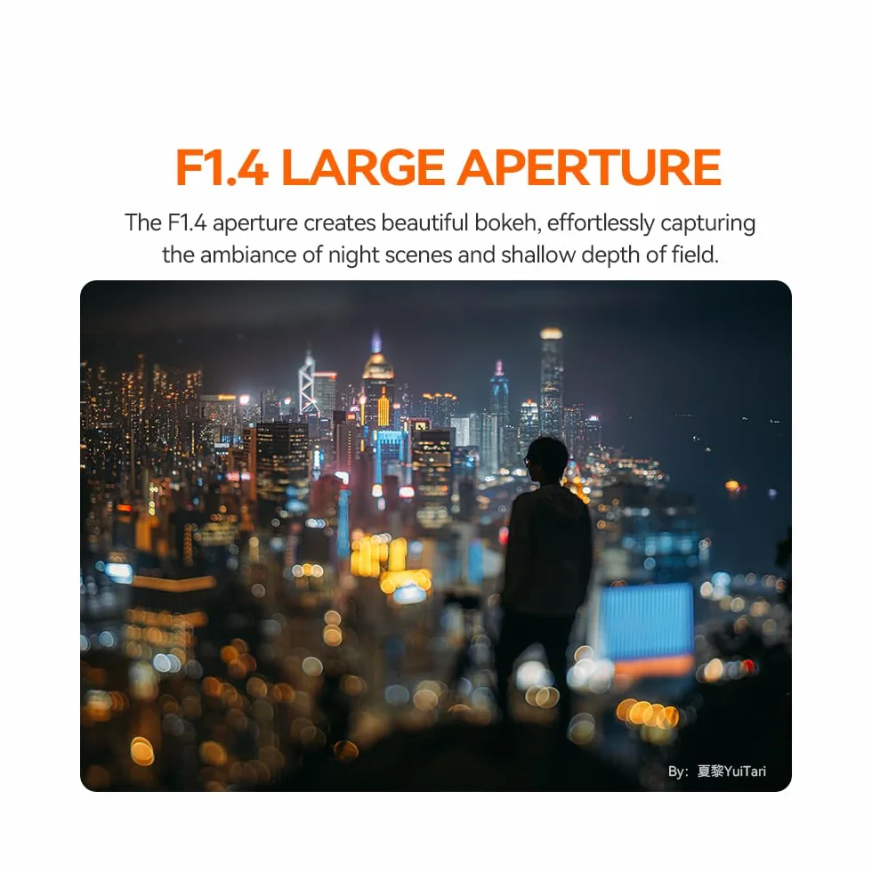 TTartisan Objectif 35 mm F1.4 APS-C Tilt Shift pour Canon RF, grande ouverture et mise au point manuelle, compatible avec les appareils photo Canon RF R7, R10, R50, R100, etc.