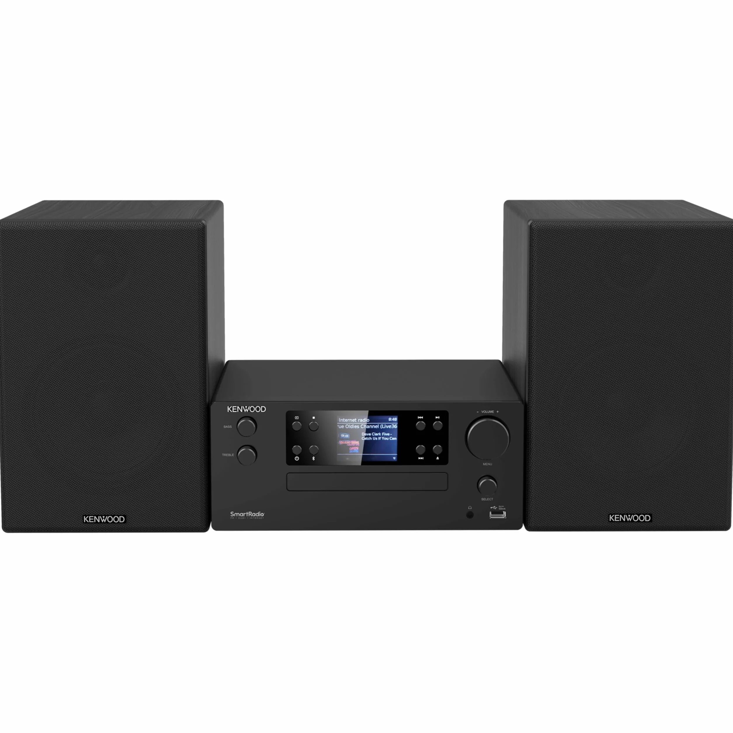 KENWOOD M-9500S-B - Système Micro Hi-Fi Intelligent avec Radio Internet, DAB+, CD/USB, Streaming Audio, Sub-Out, Entrée Optique, 2 x 50 W RMS Noir