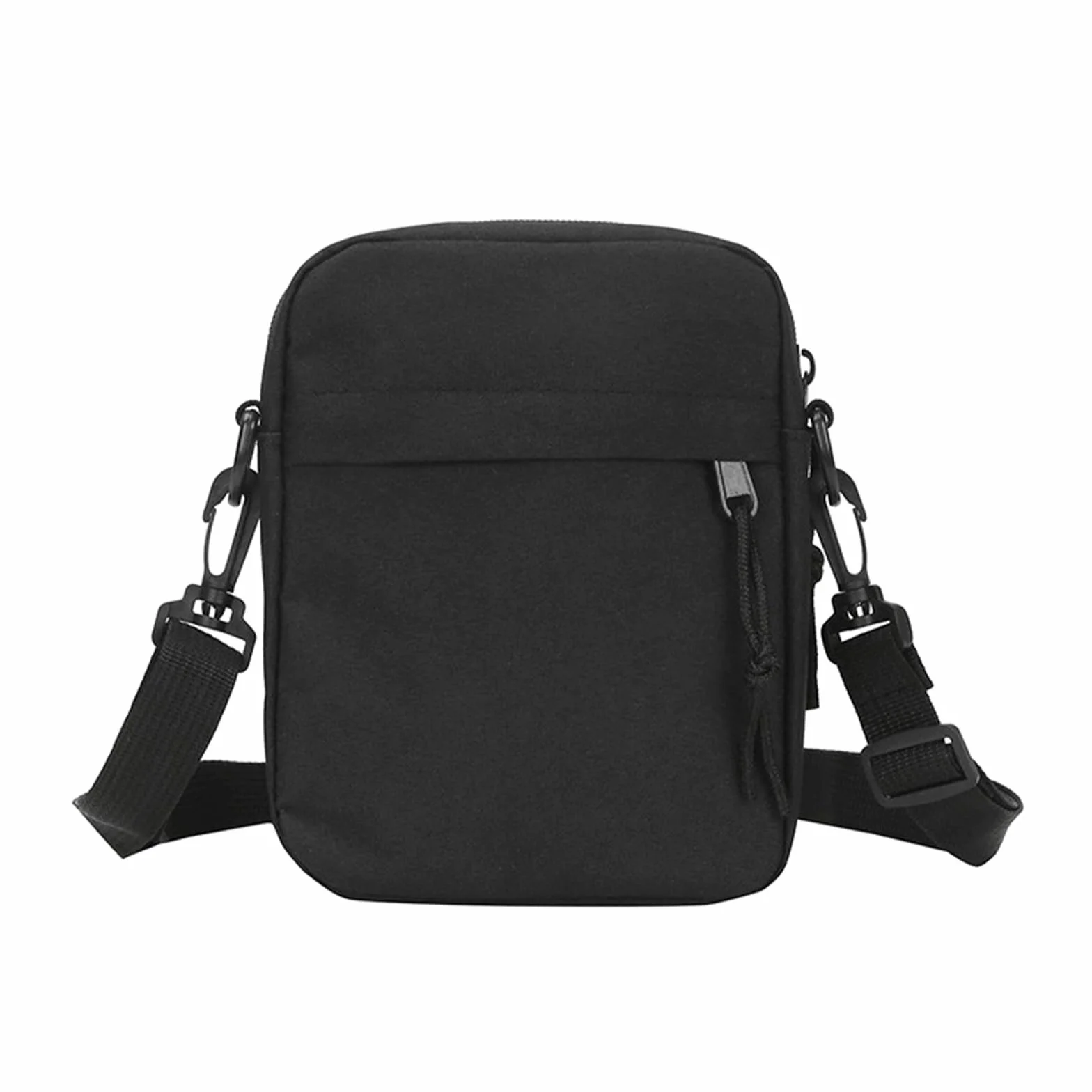 Sac Bandoulière Toile Homme Femme Randonnée Voyage Chargeur USB Noir