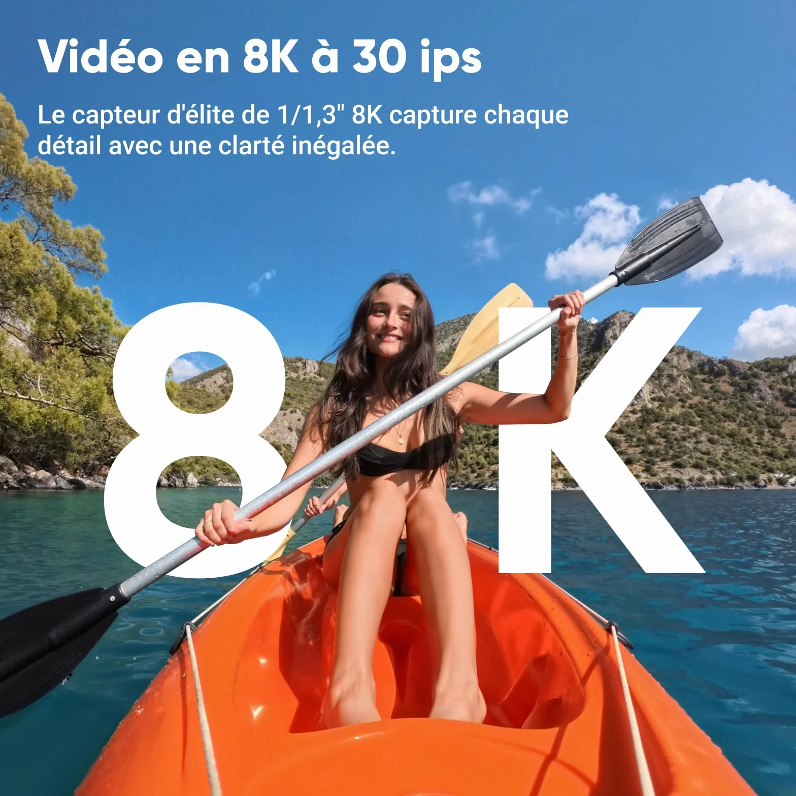 Insta360 Ace Pro 2 Pack Double Batterie Caméra d'action 8K Objectif Leica capteur 1/1,3" HDR 4K écran Rabattable Audio Pro étanche