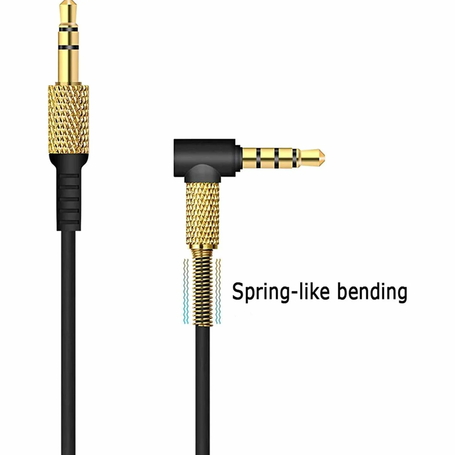 POFET Câble audio de rechange pour casque Marshall Major II 2 avec contrôle du volume pour microphone à distance pour casque, ordinateur portable, smartphones