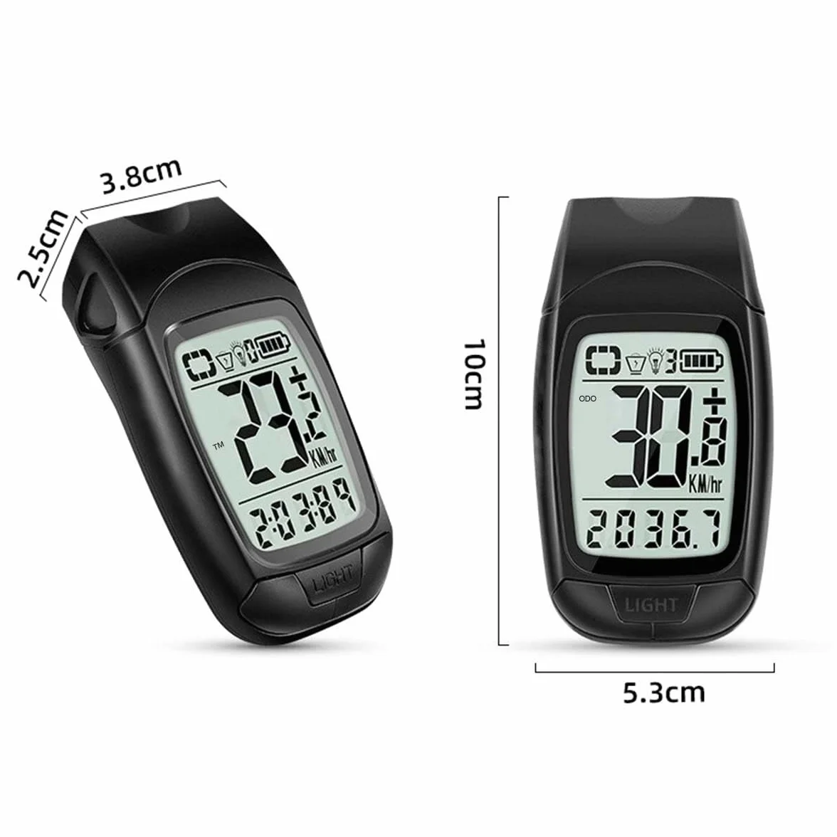 Compteur Velo sans Fil IPX5, Sonnette Rechargeable 4 Modes, Ensemble 3 en 1