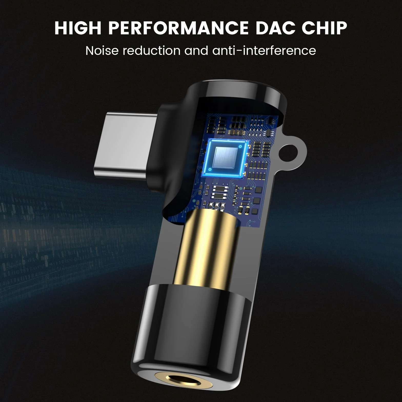 MOSWAG USB C à 3,5 mm Jack Adaptateur Casque Angle Droit DAC Chip Compatible Galaxy S24 S23 S22 Ultra