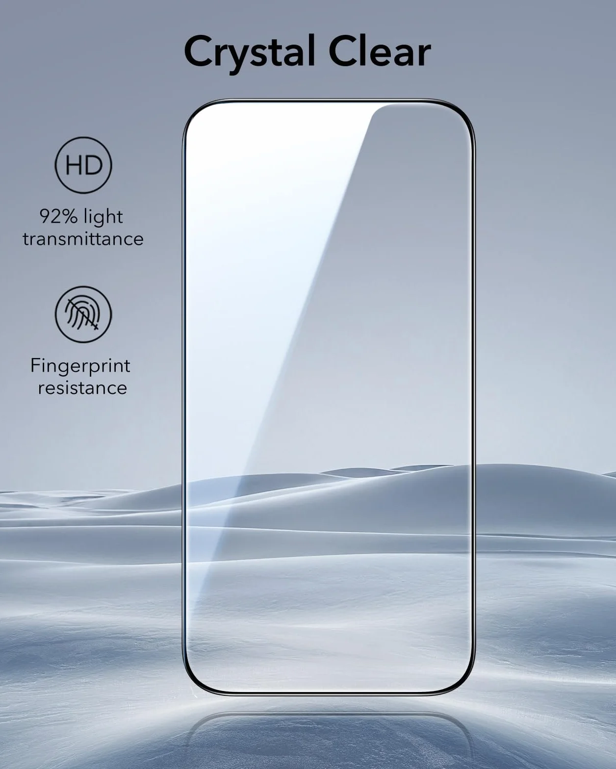 ESR Verre Trempé pour iPhone 17 Pro Max, Protections D'écran de qualité militaire, dureté 9H,Incassables, Couverture Complète, avec Plateau UltraFit, Lot de 3