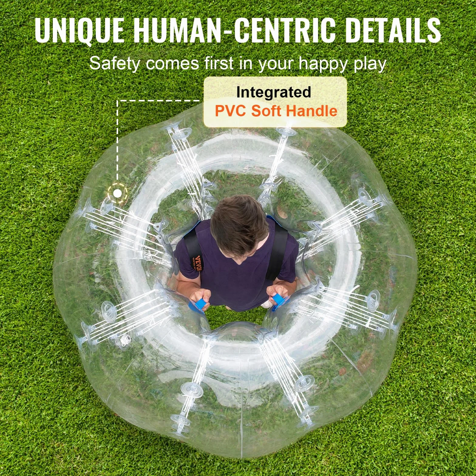 VEVOR Bulle Gonflable PVC 0,8 mm 1,5 m pour Adolescents Adultes Extérieur Jardin
