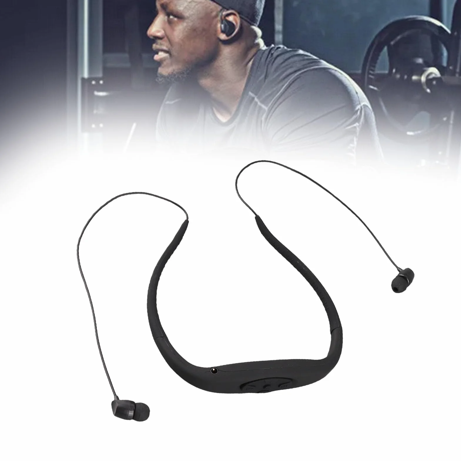 Écouteurs MP3 étanches IPX8 Mémoire Intégrée 8 Go Natation Course Sport Batterie 300mAh Autonomie 8 Heures