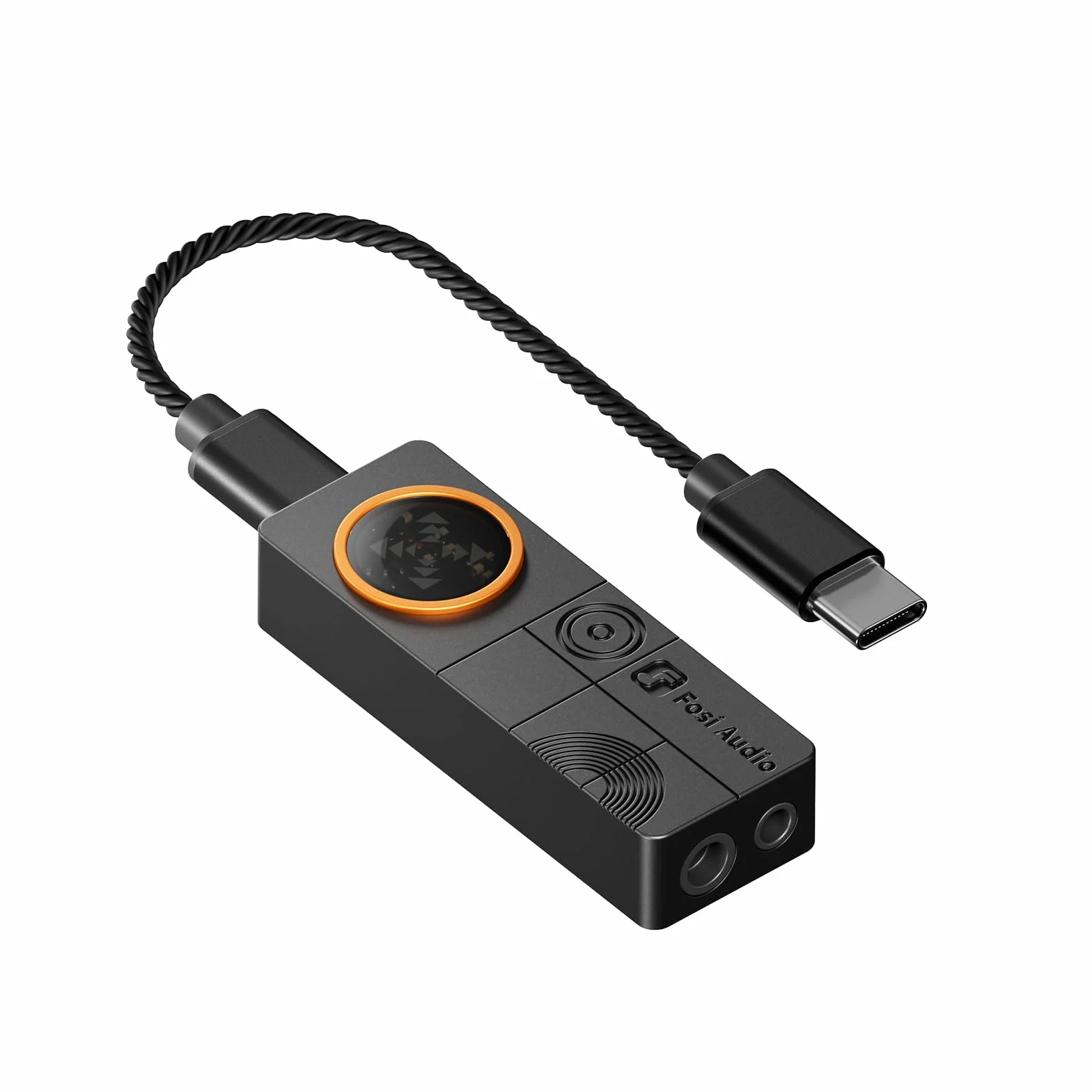 Fosi Audio DS3 Dongle Amplificateur DAC USB-C, Ampli Casque Portable avec Audio Spatial 7.1 pour Jeux Vidéo, ES9039Q2M XMOS Powered, 3,5 mm Simple 4,4 mm Symétrique, pour PC/Phone/PS5/Switch (Noir)