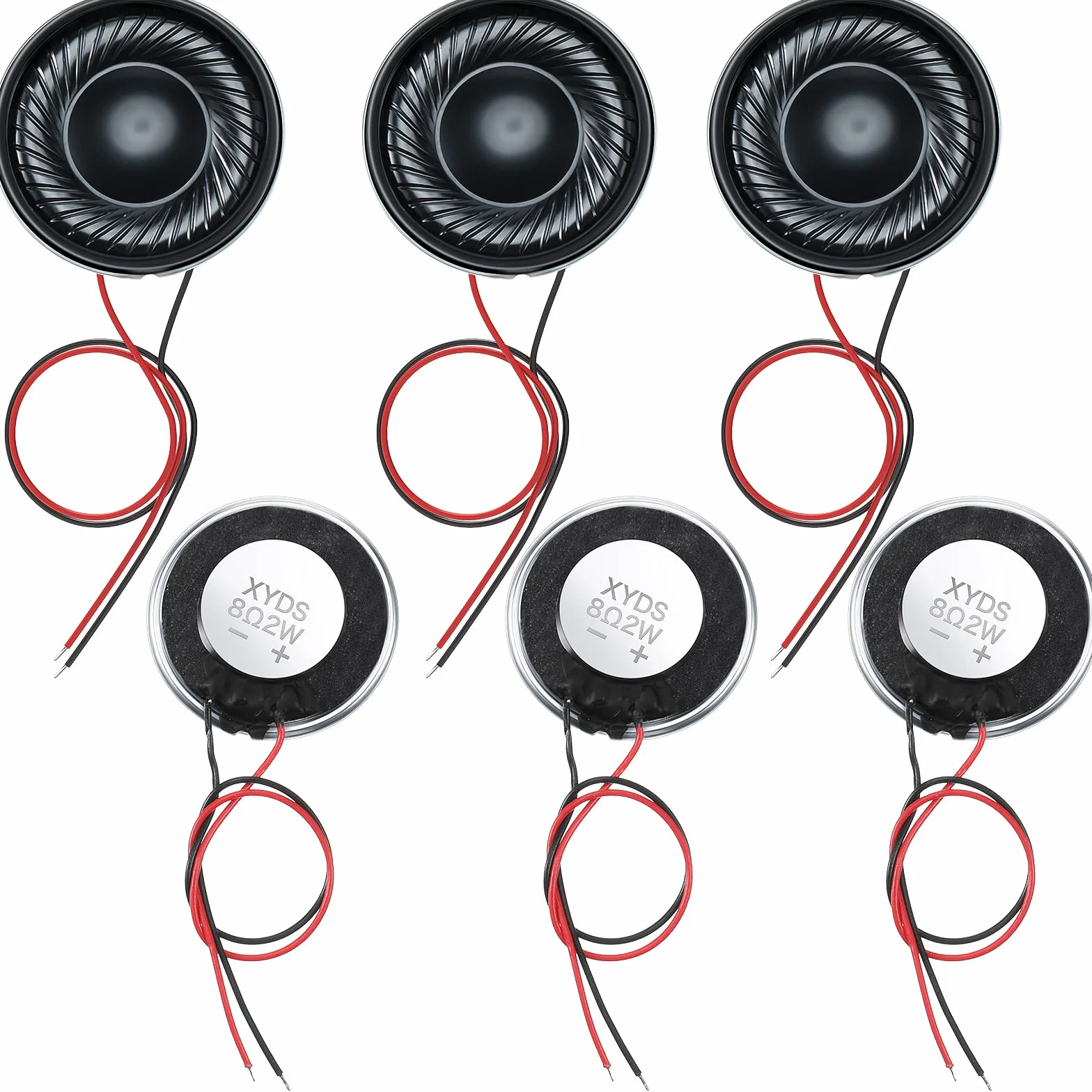 Weewooday Haut-Parleurs 2W 8 Ohms à Aimant Interne Rond Coque Métallique pour Mini DVD EVD Multimédia