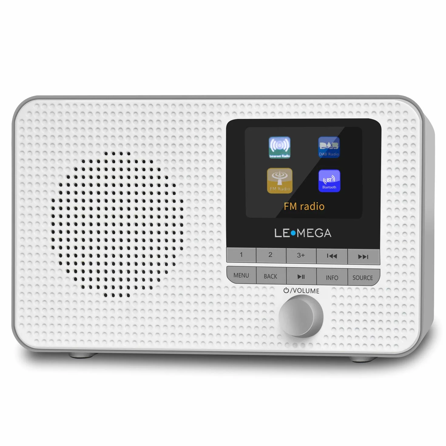 LEMEGA IR1 Tragbares WiFi Internetradio,Dab/Dab+/FM Digitalradio,Bluetooth,Doppelwecker,Schlaf-Snooze-Timer,60 Voreinstellungen,Kopfhörerausgang,Farbdisplay,Batterie- Oder Netzbetrieb, Gris