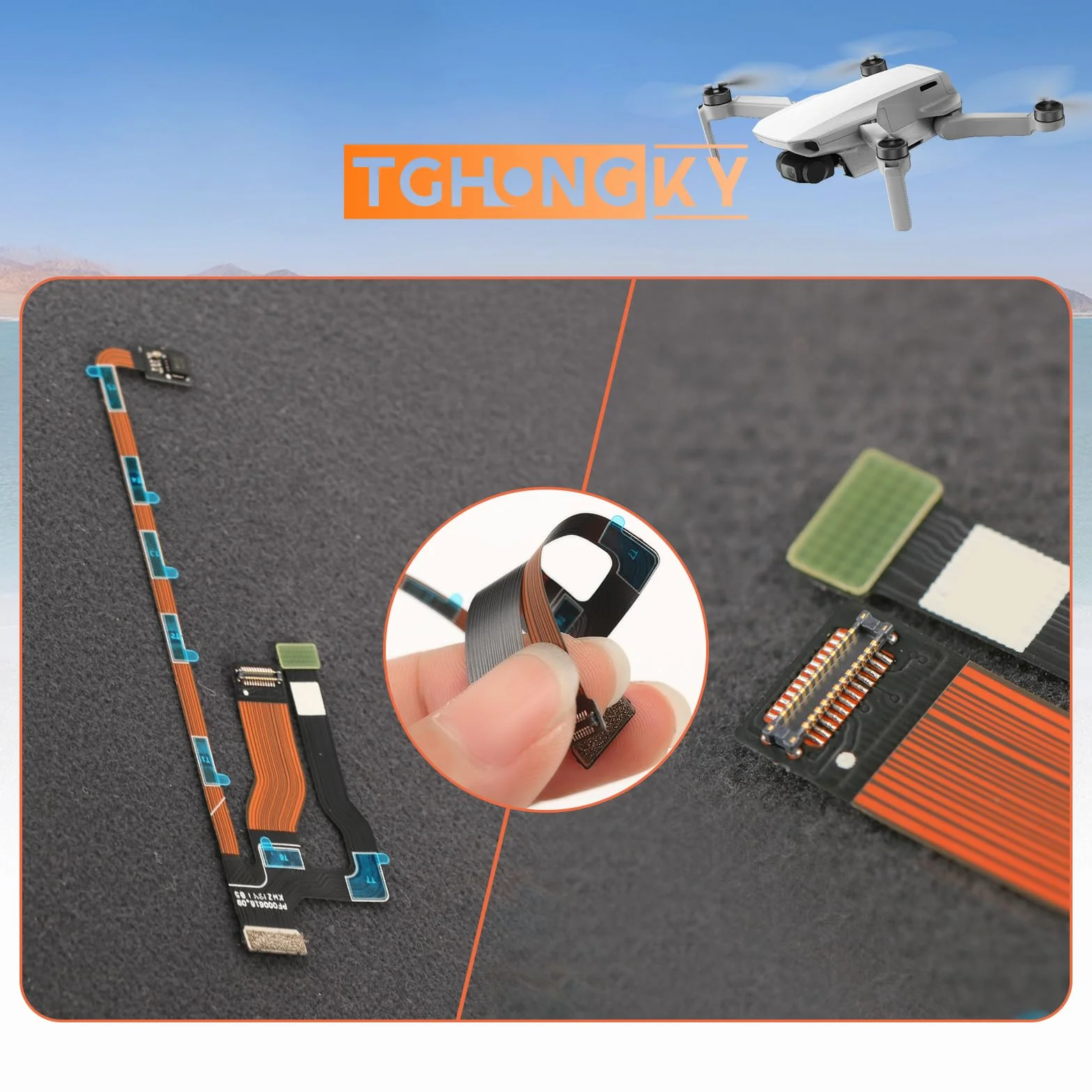 Drone Ruban Plat Signal câble pour DJI Mini/Mini 2/Mavic Mini Câble Ruban de cardan pour DJI Mini 2 SE/Mini SE avec Outils
