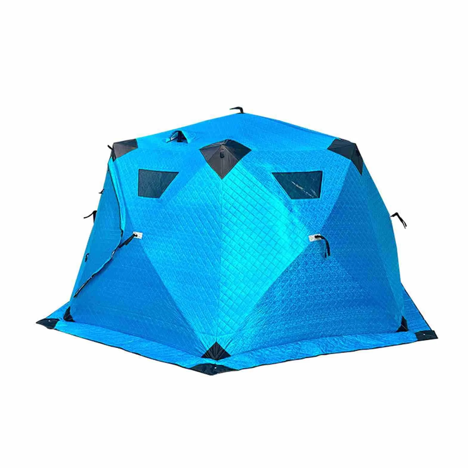 Tente de pêche sur glace design squelette épais double porte double trous de ventilation