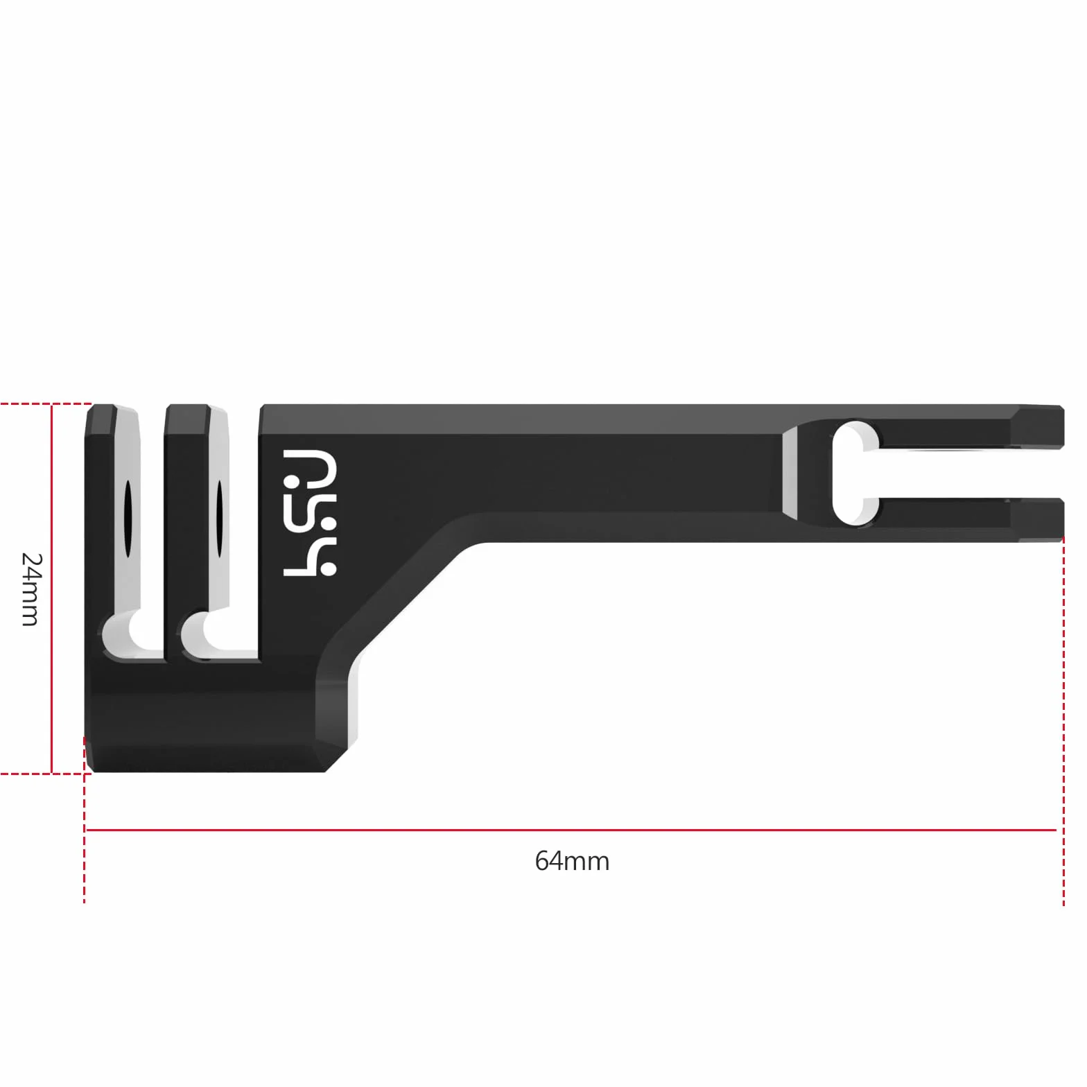 HSU Fixation Vertical pour GoPro, Adaptateur de Montage en Aluminium 90° pour Hero 12/11/10/9/8/7/6/5/4/3 Caméras d'action