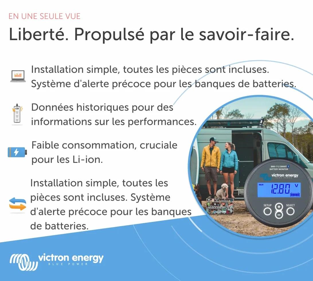 Victron Energy BMV-712 Smart Moniteur de Batterie Gris