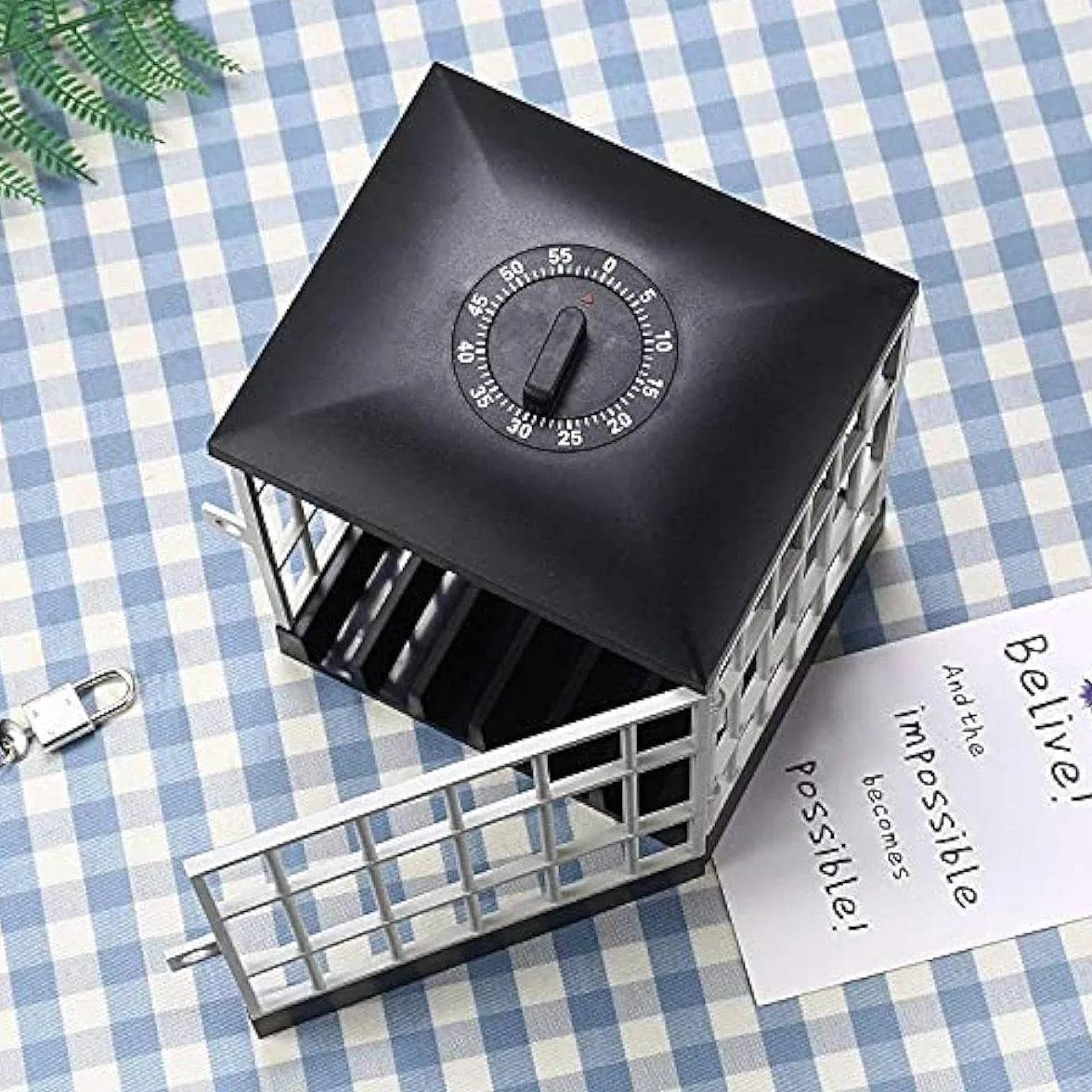 Cage de prison pour téléphone portable avec minuteur, boîte de rangement en métal avec clé, pour garder vos amis, votre famille et vous loin des smartphones