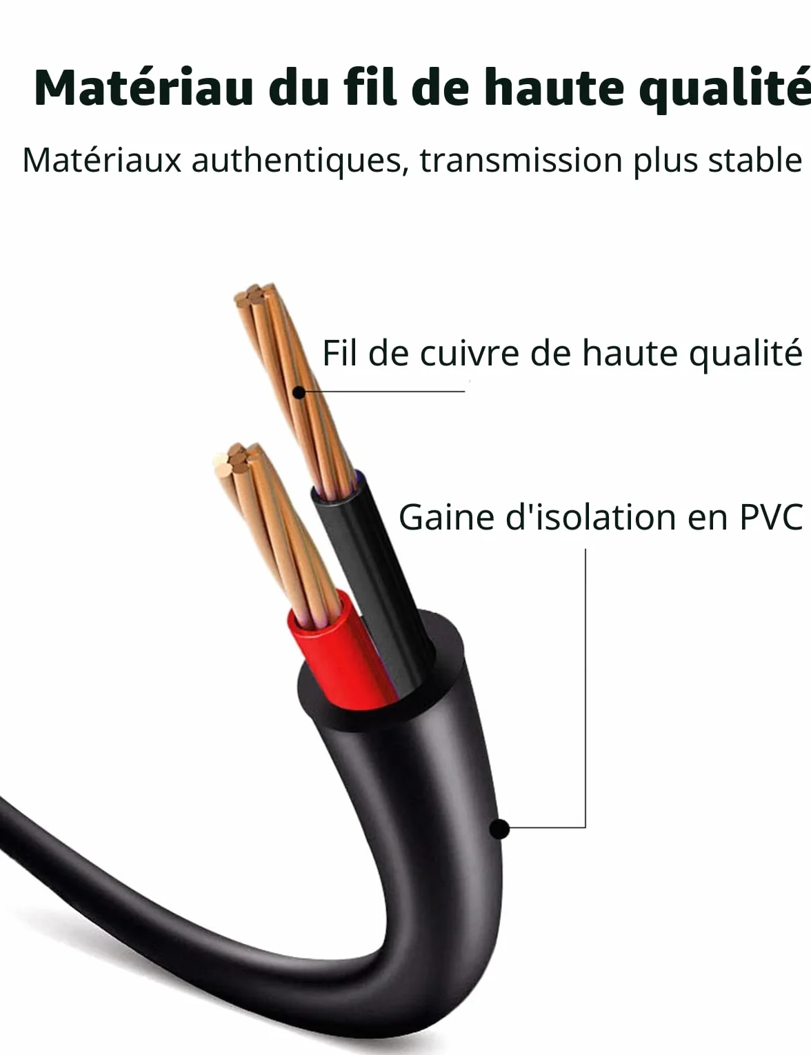 Tonton Cordon d'extension d'alimentation 12V DC 1M 2.1mm x 5.5mm Noir