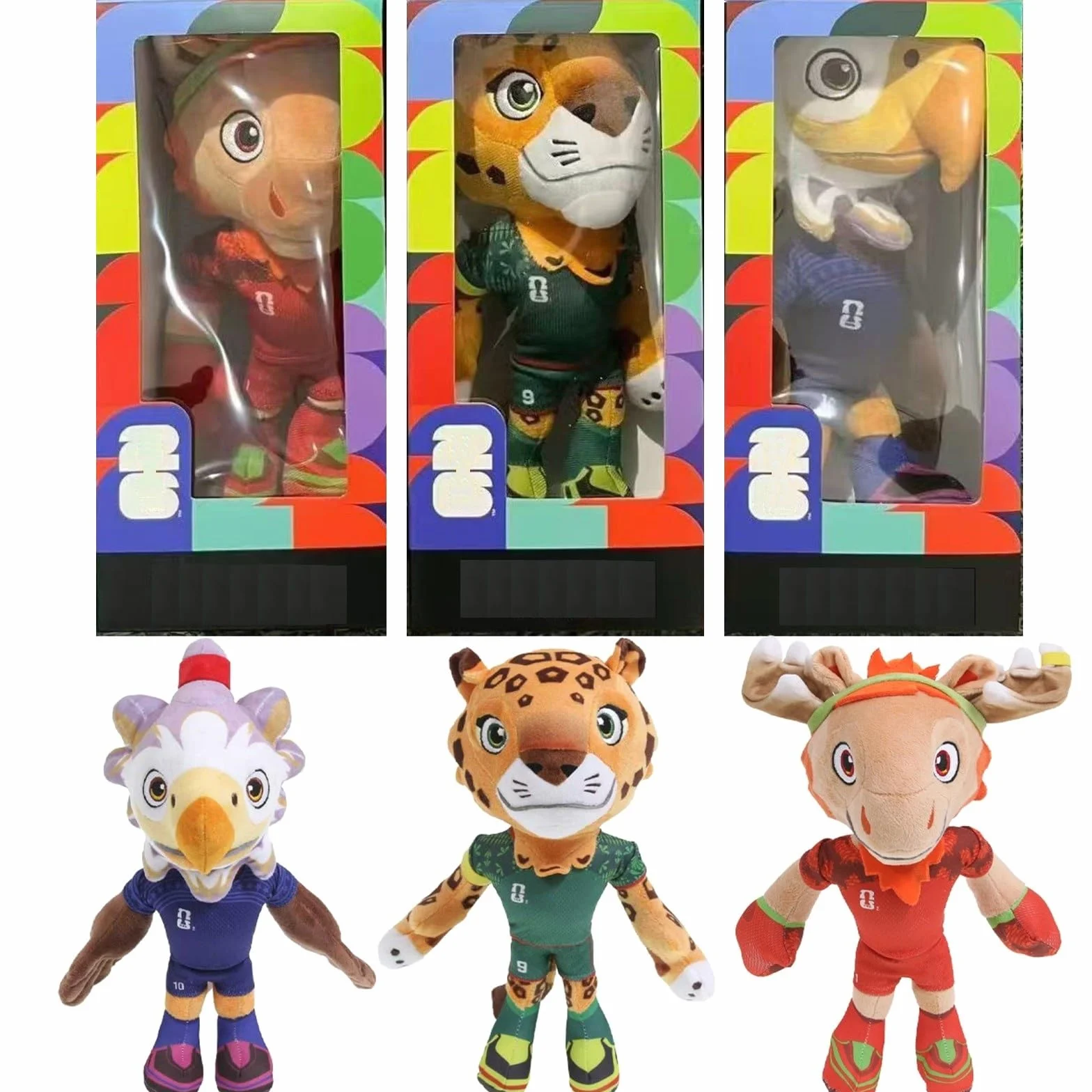 World Fan Mascotte en peluche Léopard Cerf Ours 1 pièce